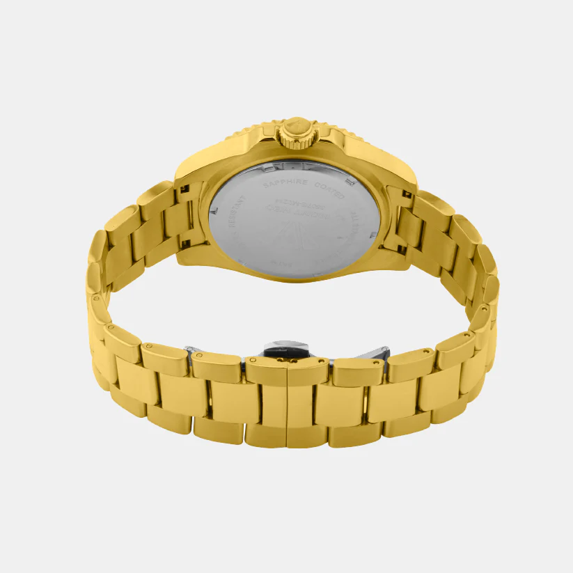 Men Quartz Champagne Dial Analog Metal Watch 3507E-M2208 - Image 5