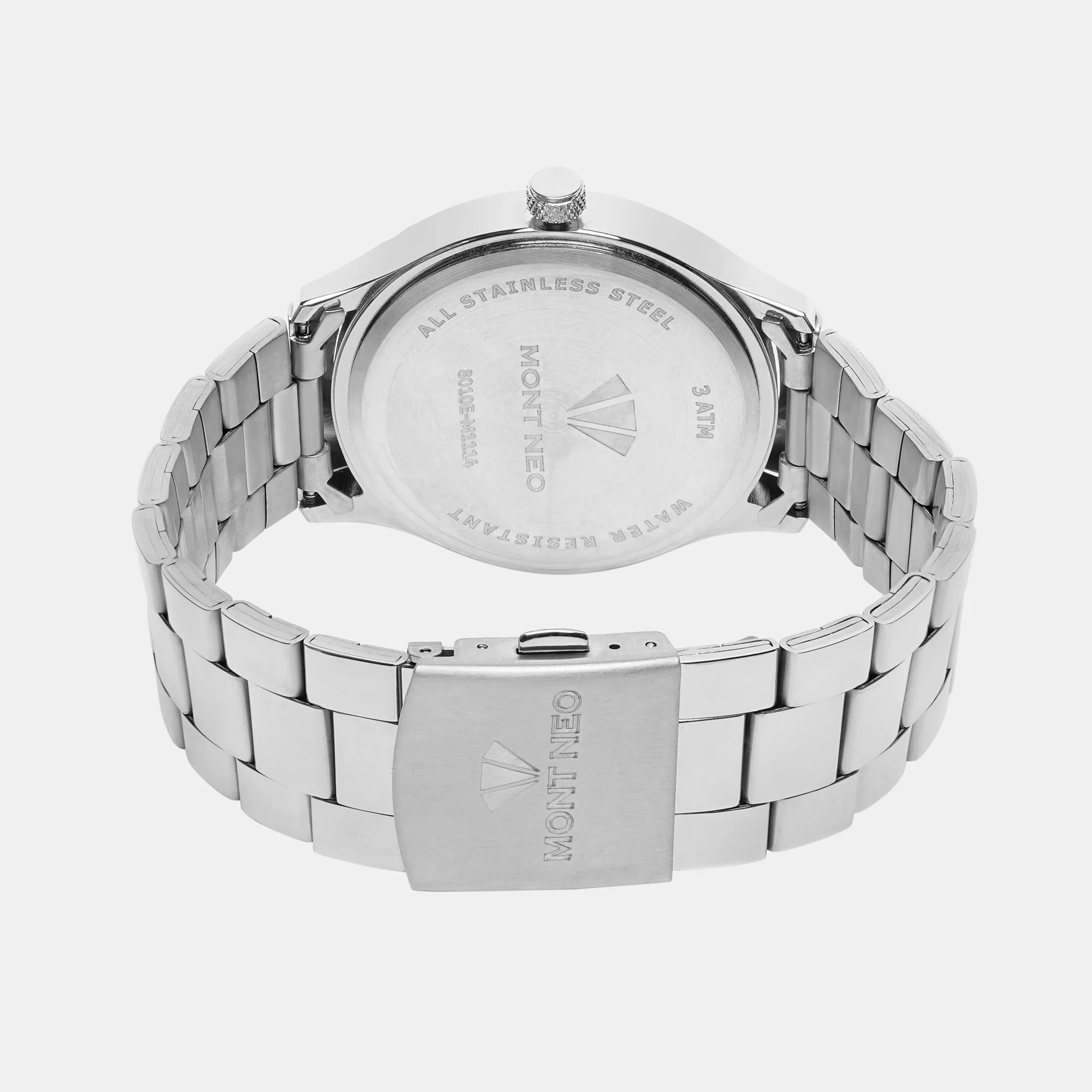 Men Quartz Green Dial Analog Stainless Steel Watch 8010E-M1114 - Image 4