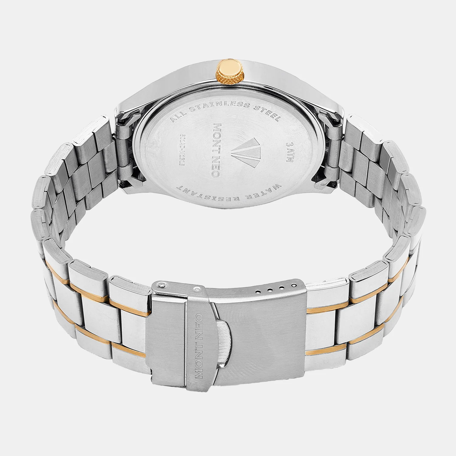 Men Quartz Grey Dial Analog Metal Watch 8014D-M1315 - Image 4