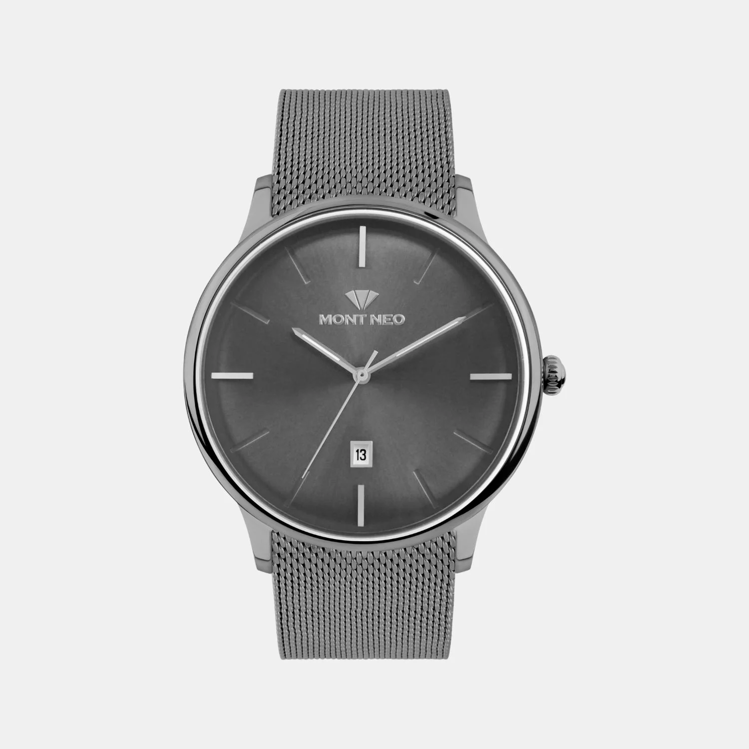 Men Quartz Gun Dial Analog Mesh Watch G1052E-B8816 - Image 2