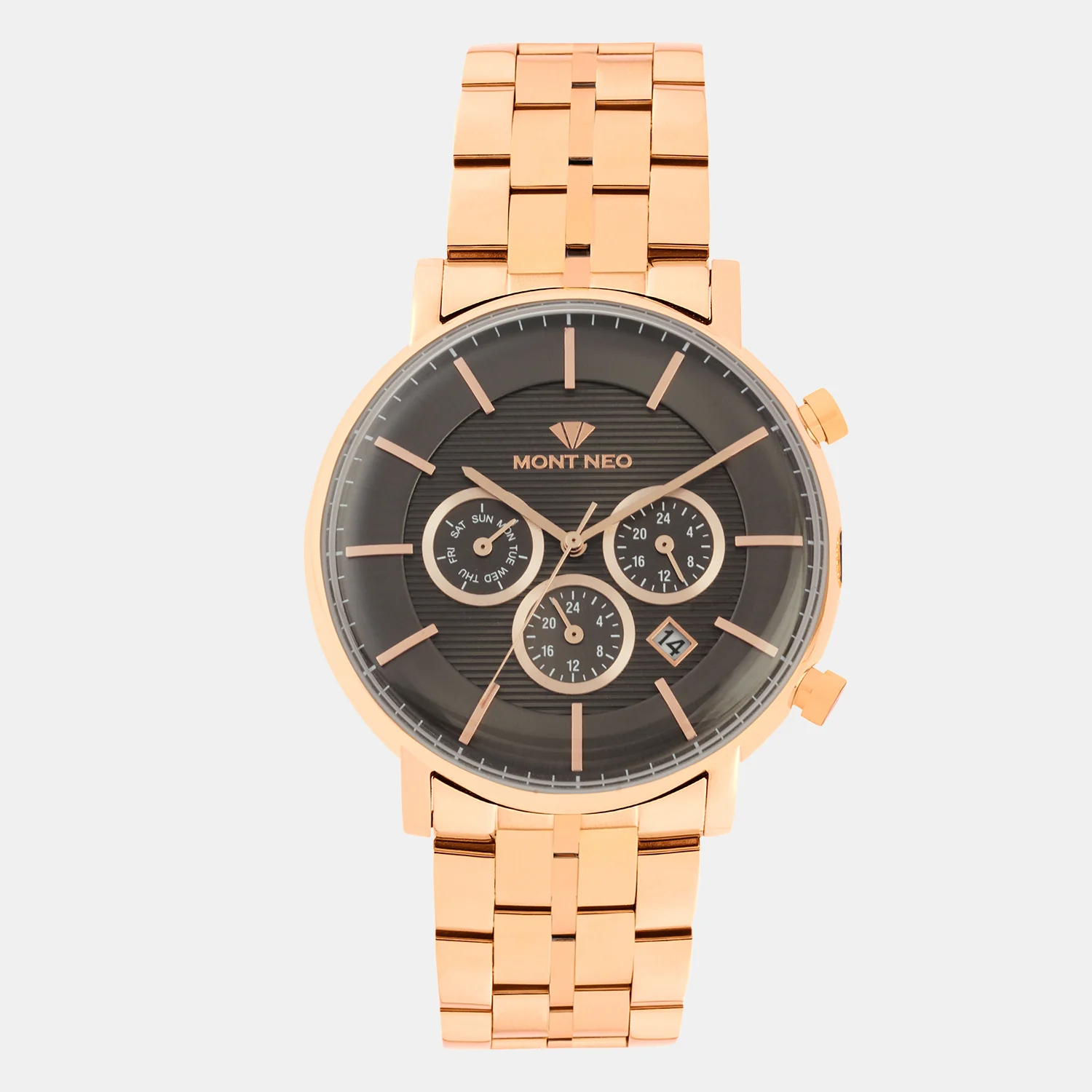 Men Quartz Gun Dial Multi-Function Metal Watch 1055C-M3316 - Image 2