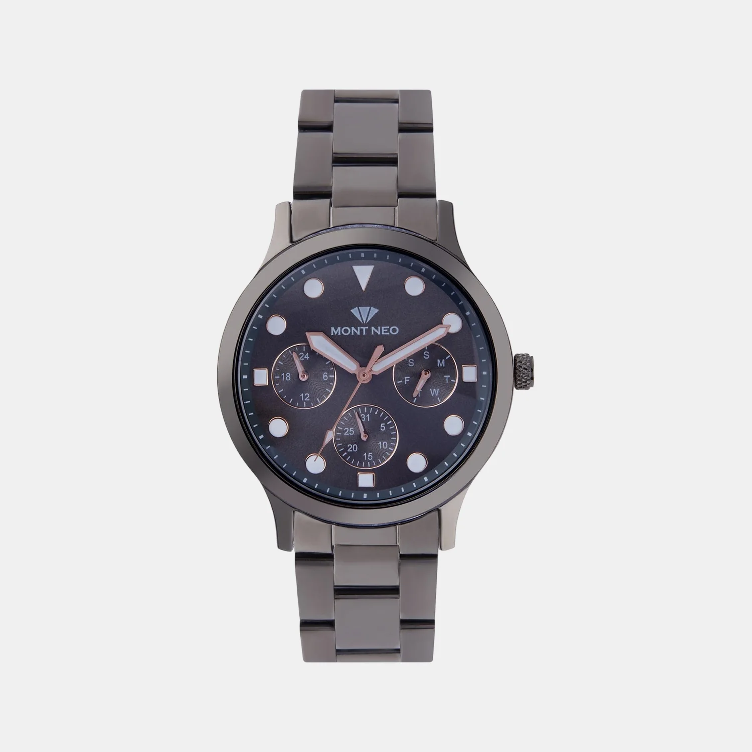 Men Quartz Gun Dial Multi-Function Metal Watch 8006M-M8816