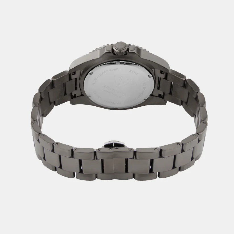 Men Quartz Maroon Dial Analog Metal Watch 3507E-M8812 - Image 5