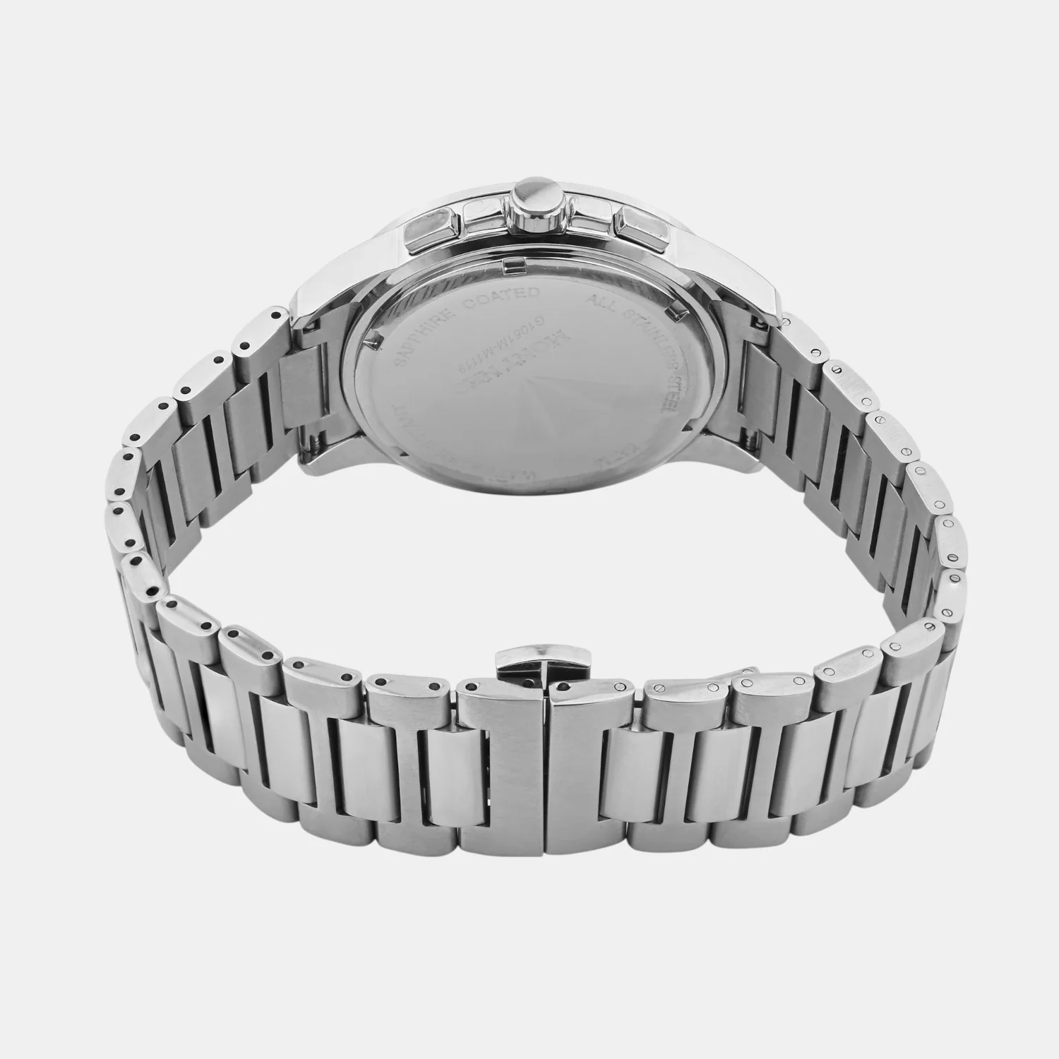 Men Quartz Orange Dial Multi-Function Stainless Steel Watch G1051M-M1119 - Image 4