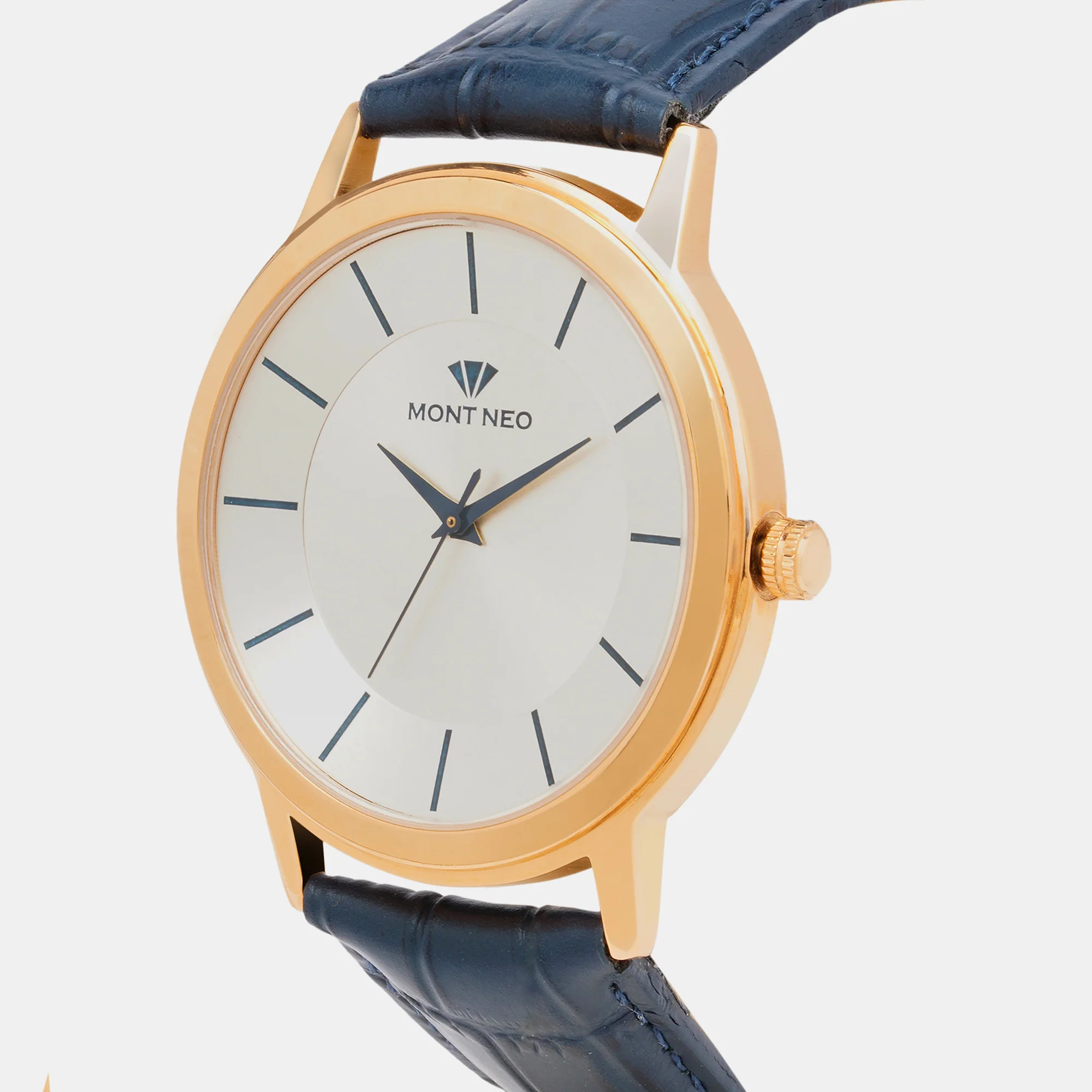 Men Quartz Silver Dial Analog Leather Watch 8003T-L3303 - Image 3