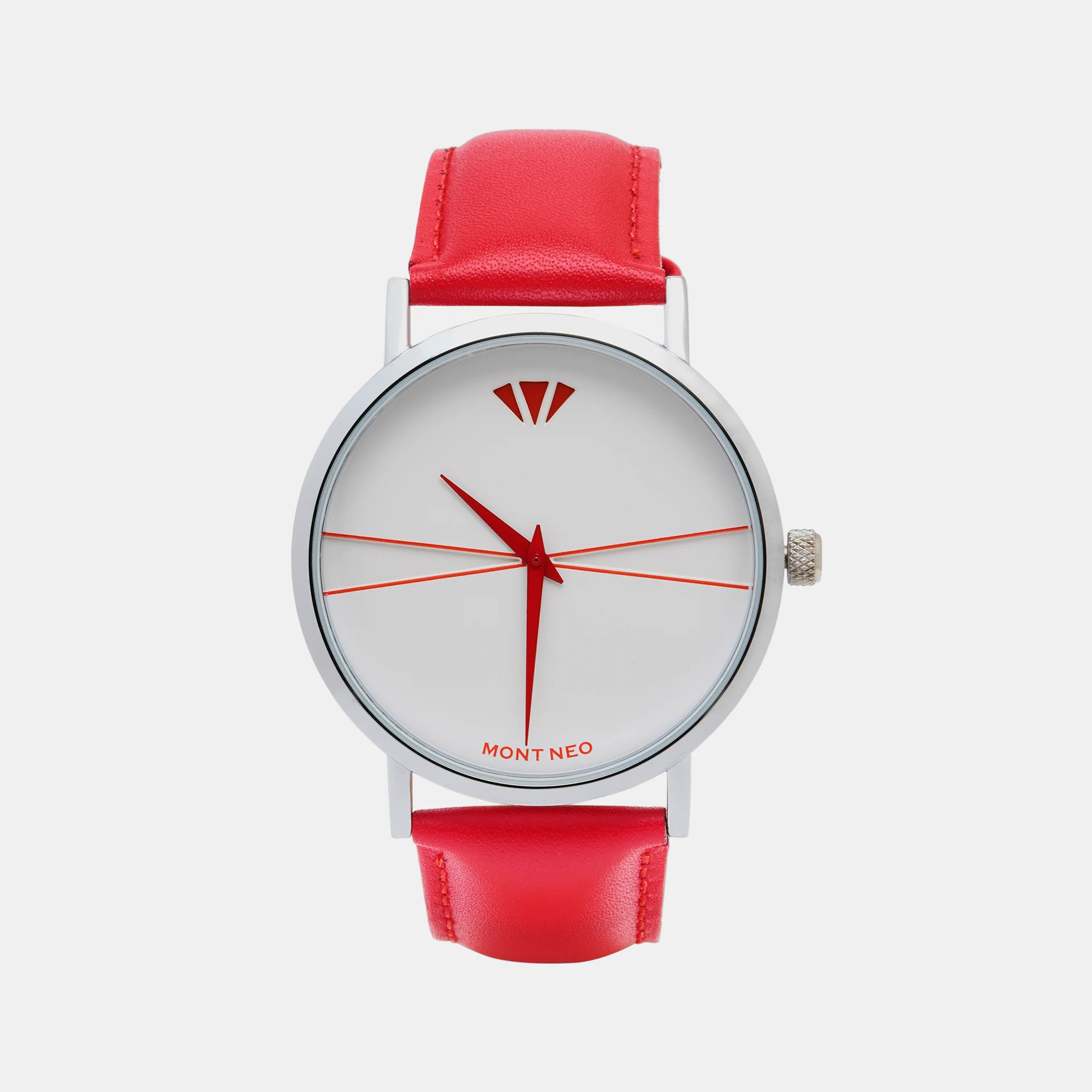 Men Quartz Silver Dial Analog Leather Watch 8005T-L1112 - Image 2