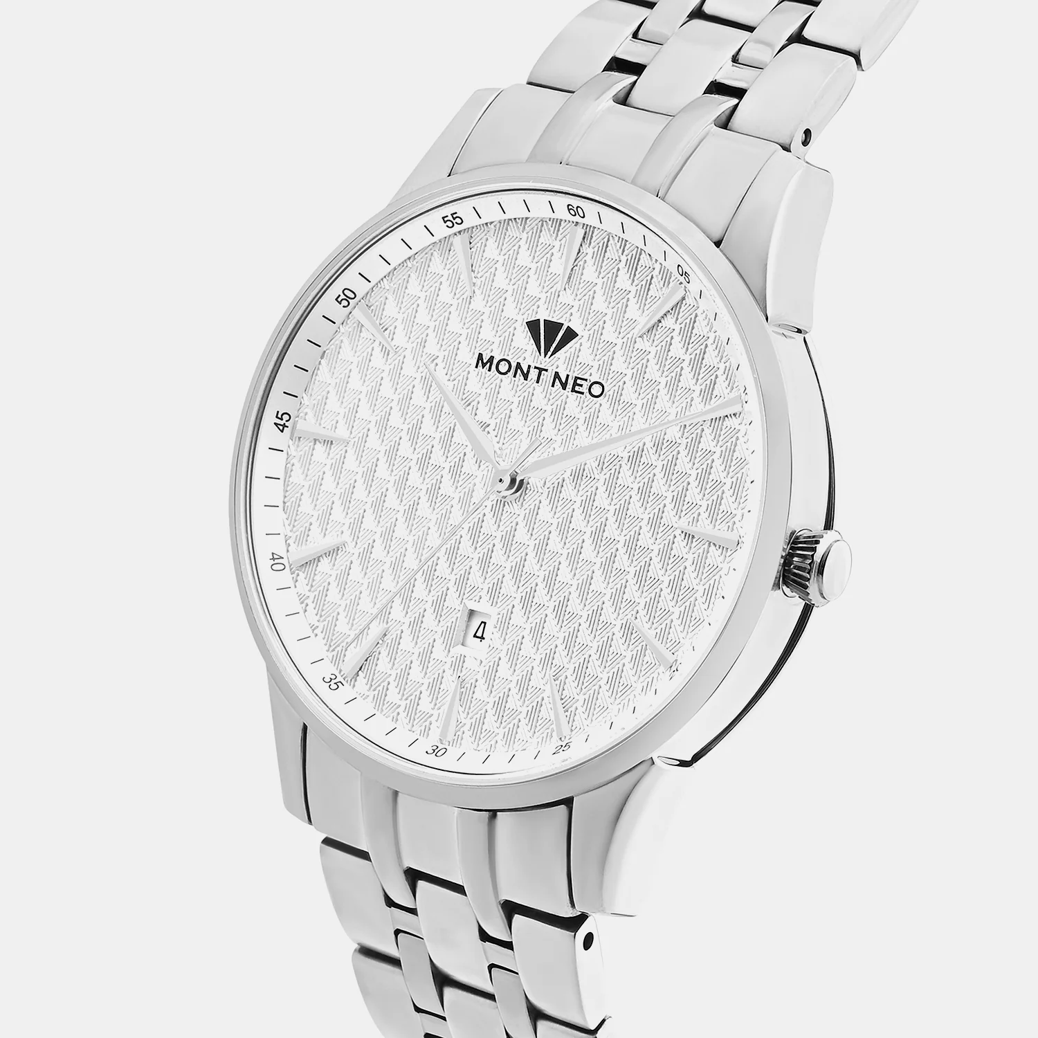 Men Quartz Silver Dial Analog Metal Watch 8501E-M1102 - Image 2