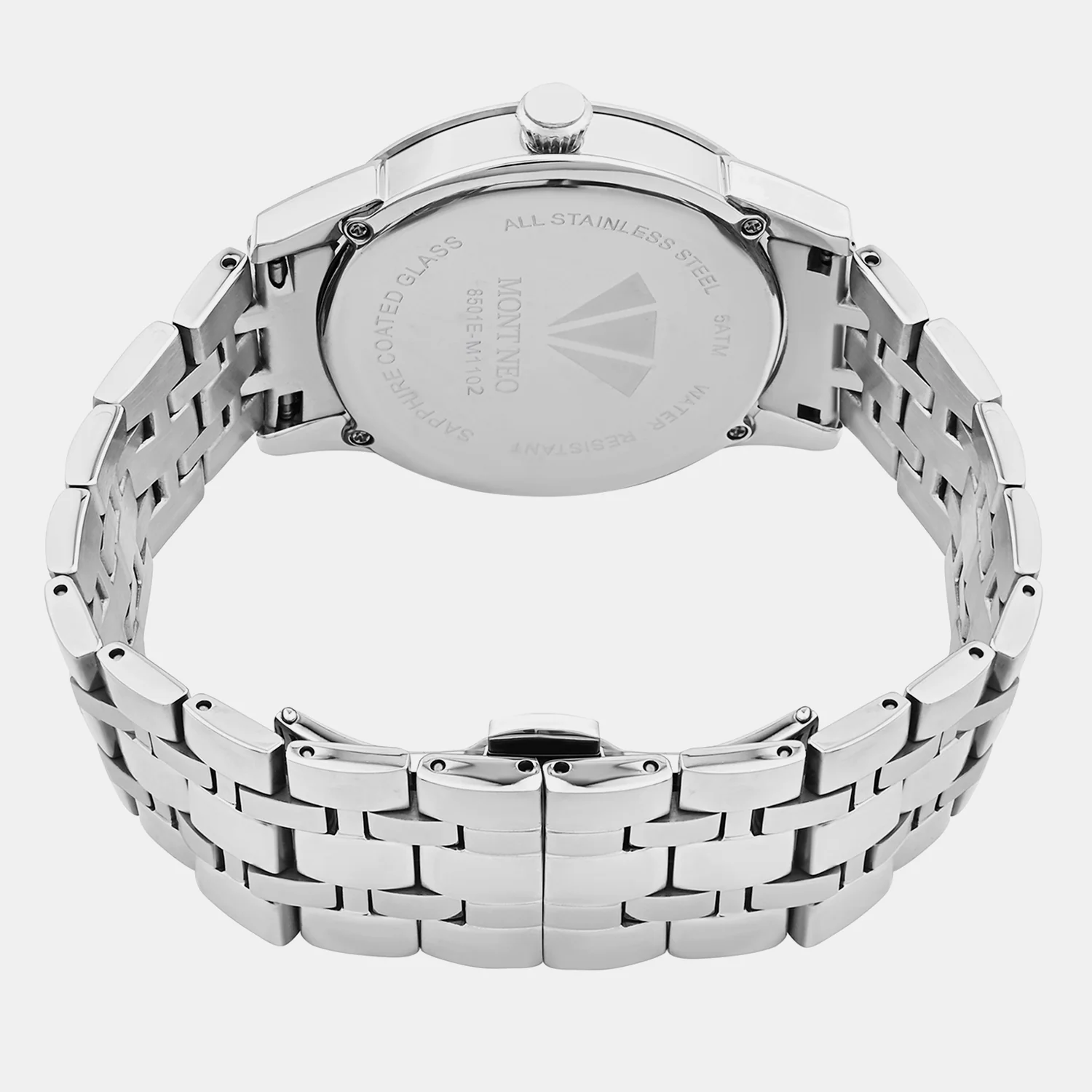 Men Quartz Silver Dial Analog Metal Watch 8501E-M1102 - Image 4