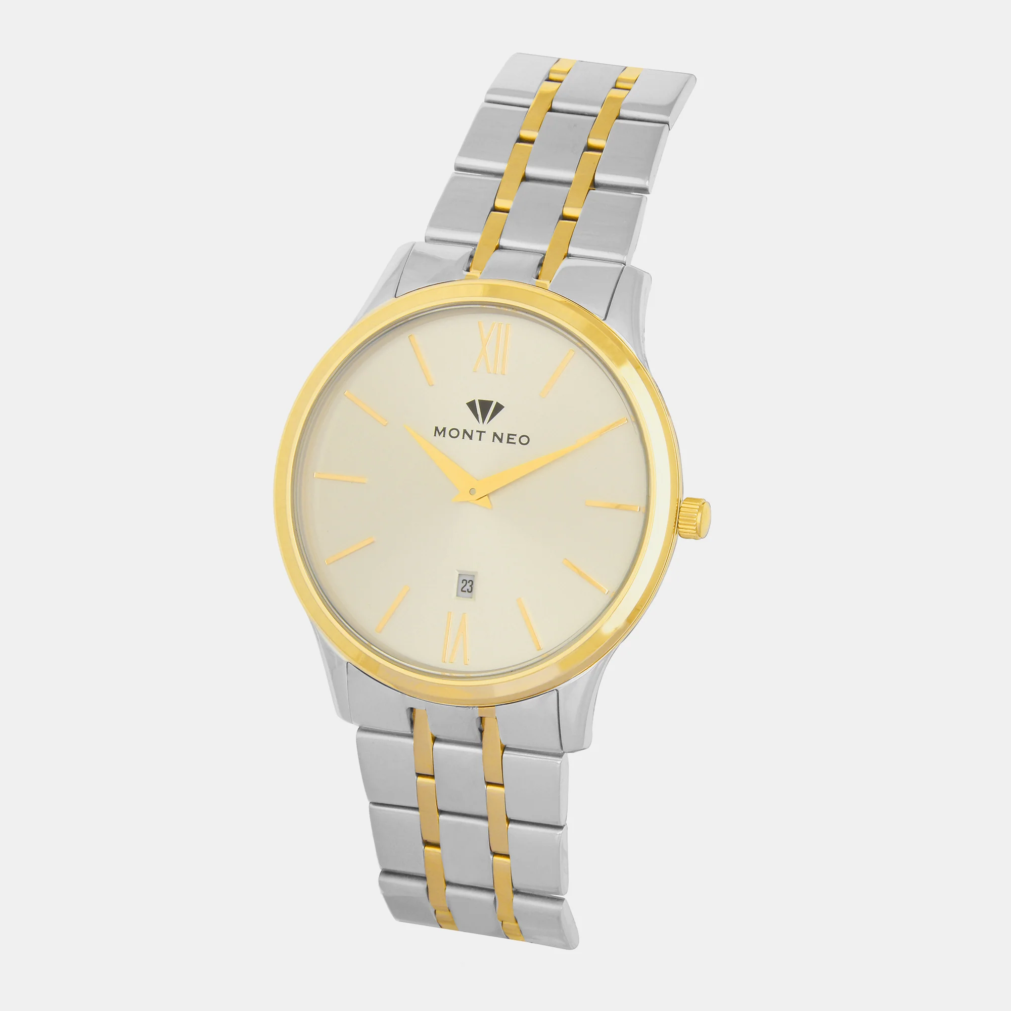 Men Quartz Silver Dial Analog Stainless Steel Watch 1035E-M1208 - Image 3