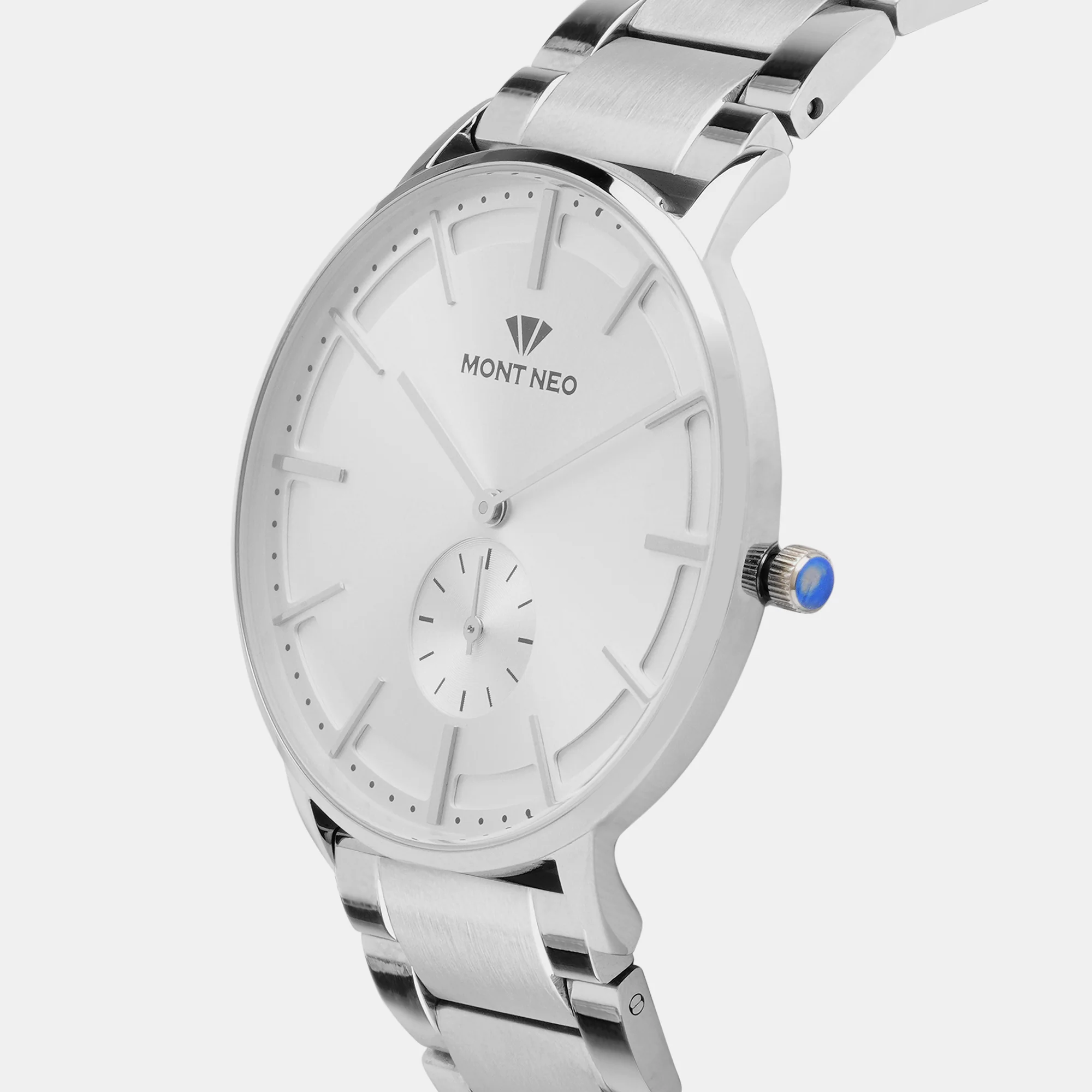 Men Quartz Silver Dial Analog Stainless Steel Watch 7009E-M1103 - Image 3