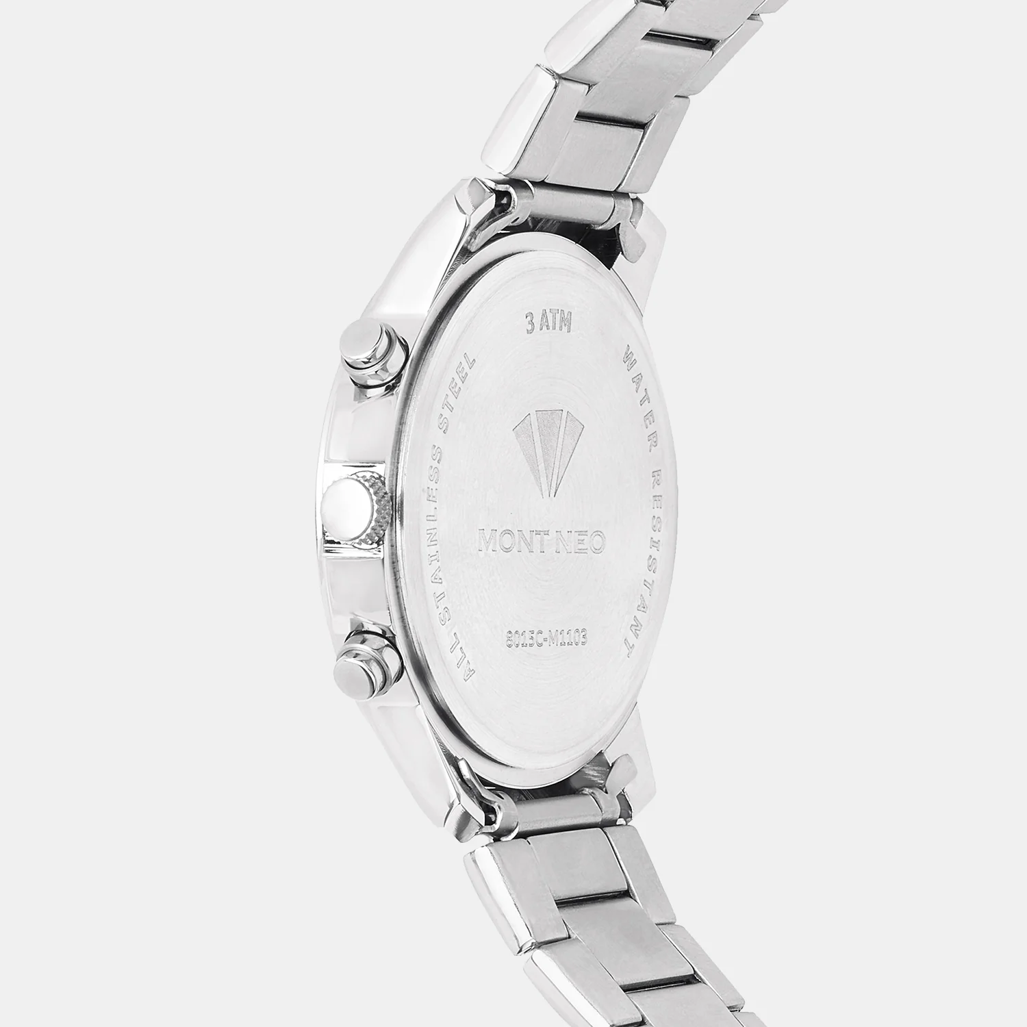 Men Quartz Silver Dial Chronograph Metal Watch 8015C-M1103 - Image 3