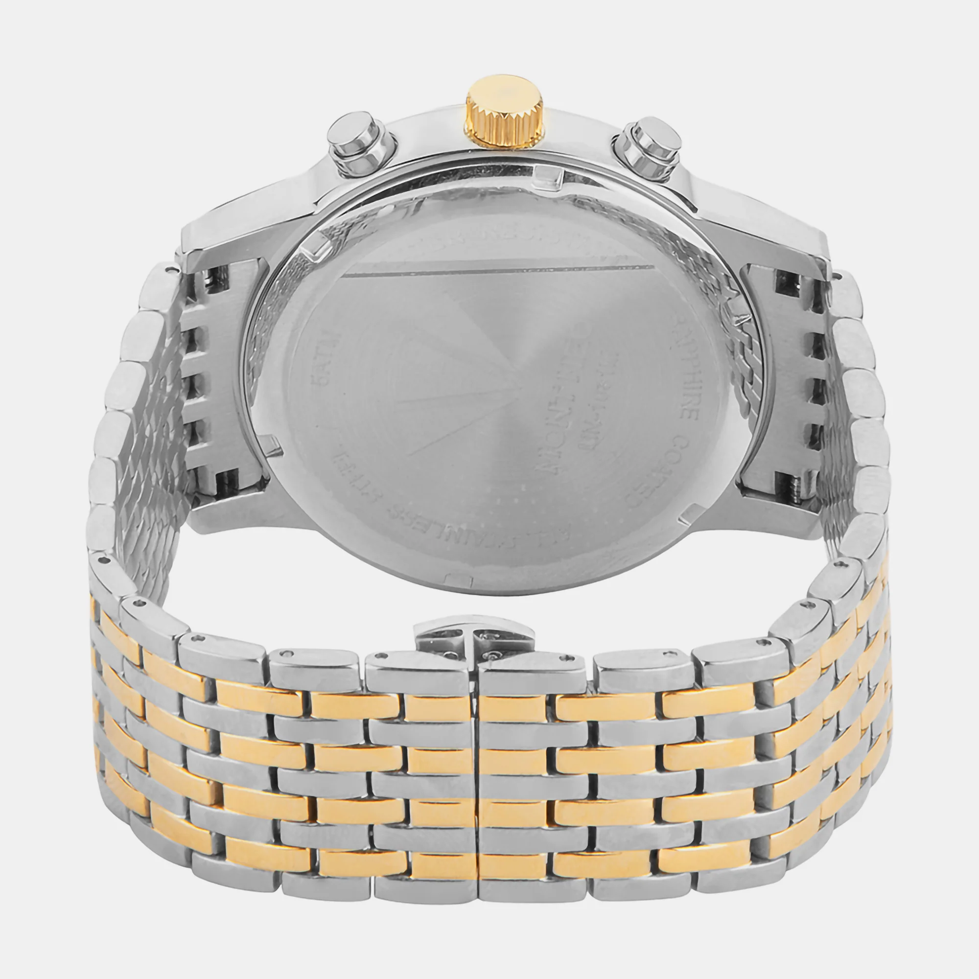 Men Quartz Silver Dial Chronograph Stainless Steel Watch 1031M-M1203 - Image 2