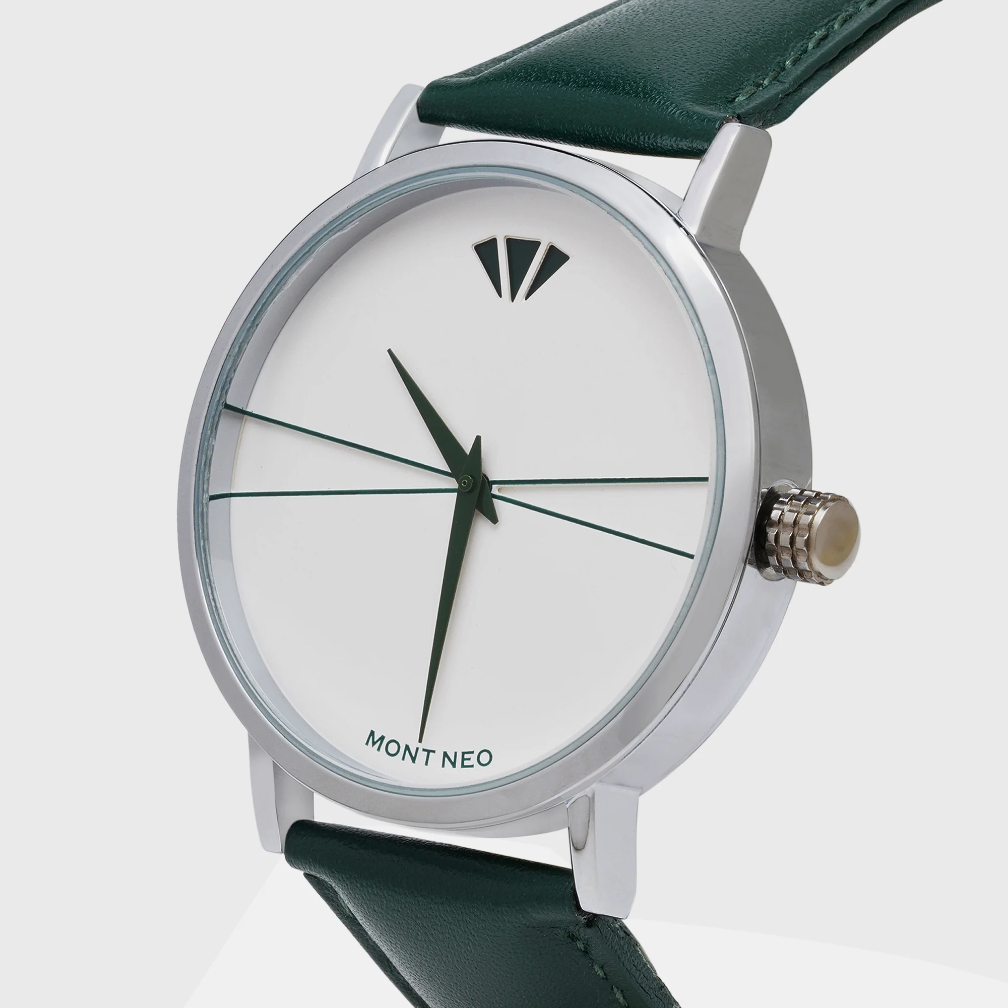 Men Quartz White Dial Analog Leather Watch 8005T-L1114 - Image 3