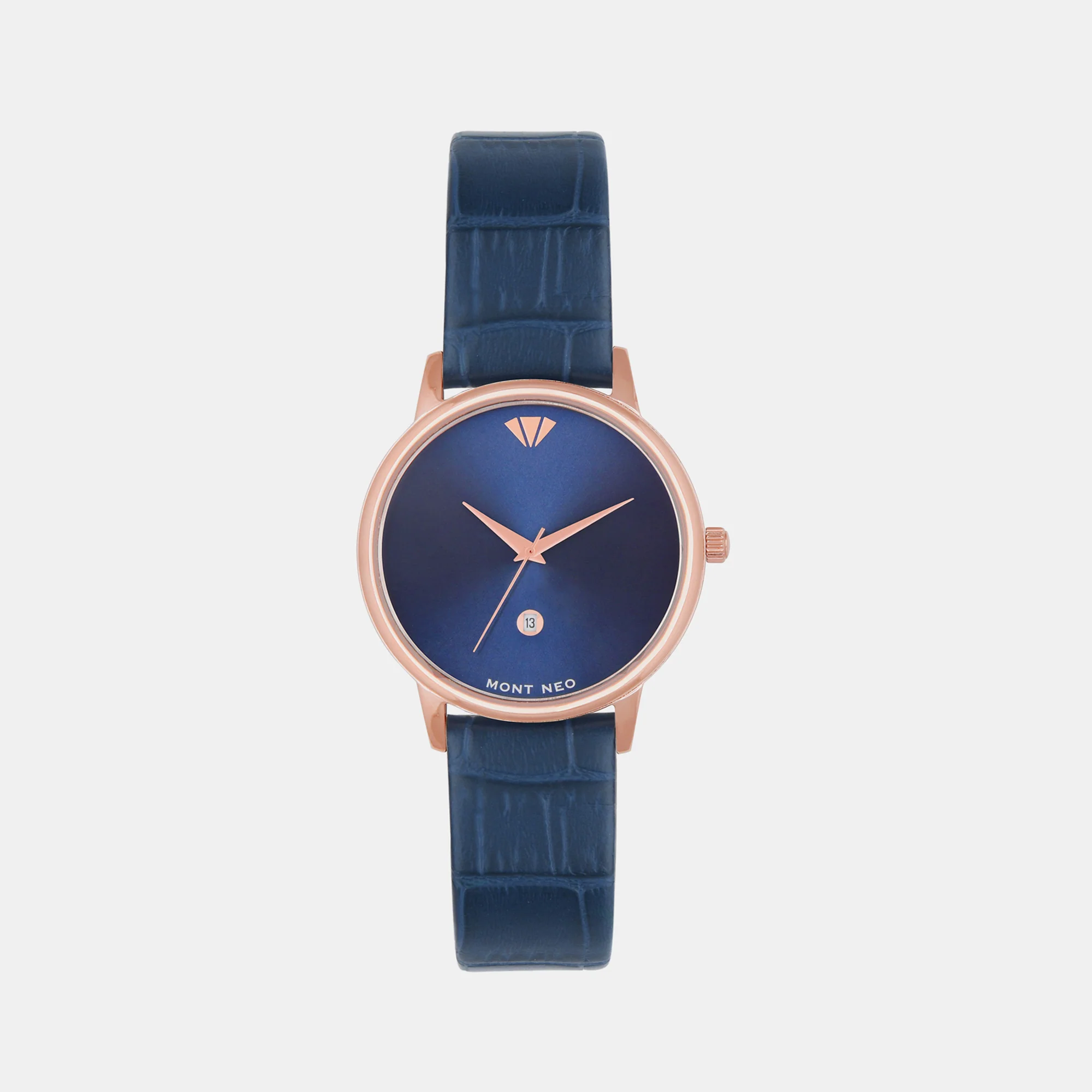 Women Quartz Blue Dial Analog Leather Watch L1034E-L3305 - Image 2