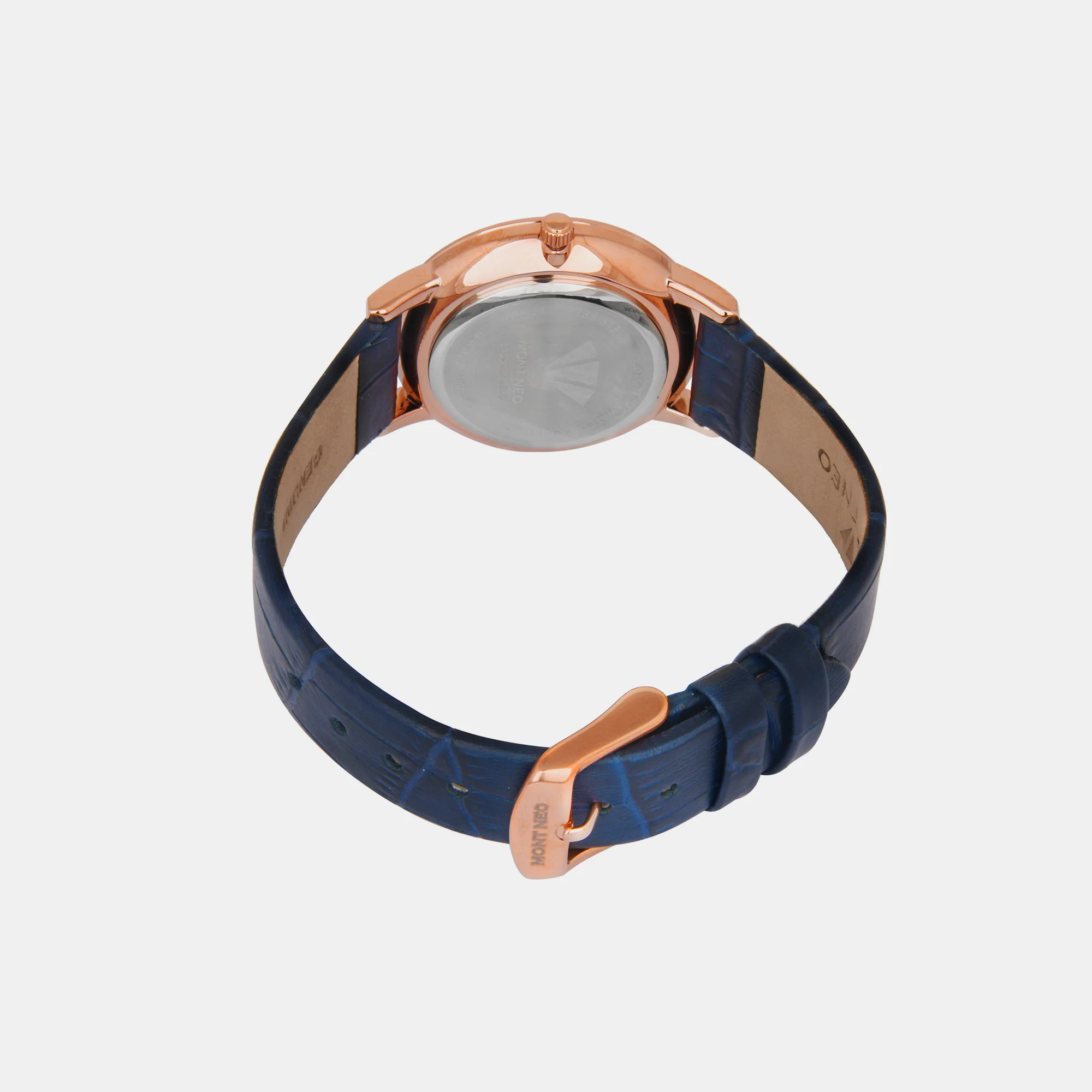 Women Quartz Blue Dial Analog Leather Watch L1034E-L3305 - Image 4