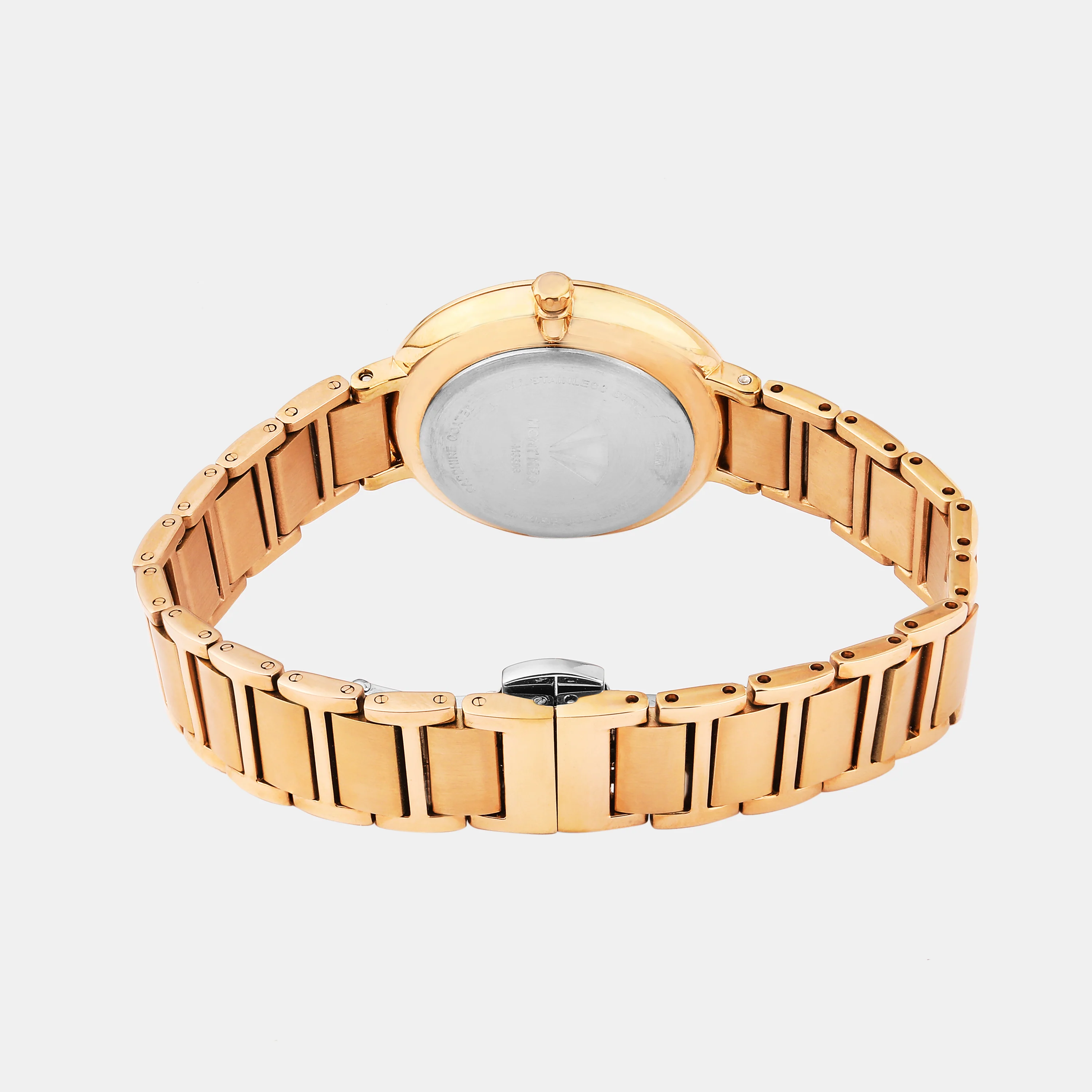 Women Quartz Brown Dial Analog Metal Watch 7507T-M3306 - Image 4