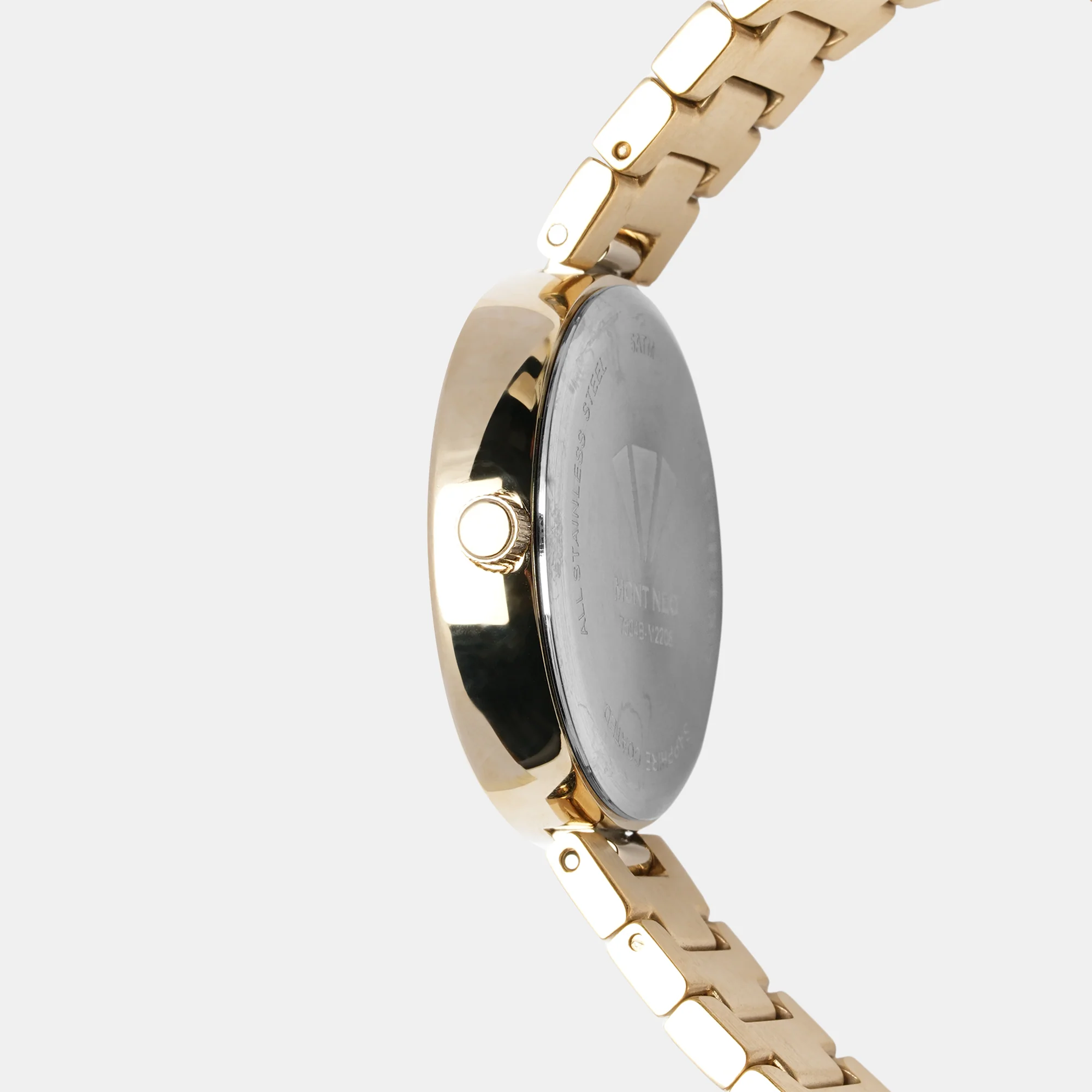 Women Quartz Gold Dial Analog Stainless Steel Watch 7504B-M2208 - Image 4