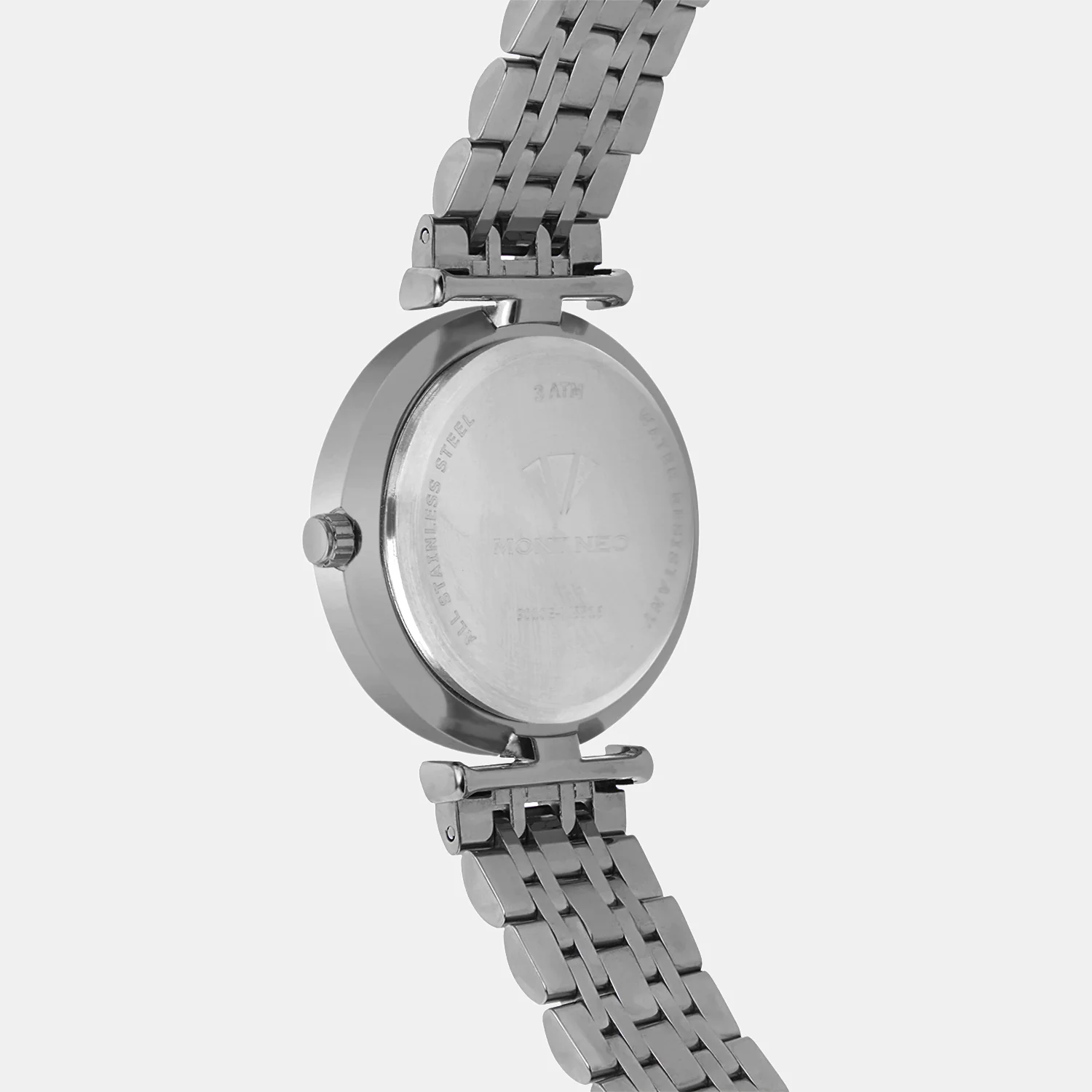 Women Quartz Grey Dial Analog Metal Watch 9010E-M8816 - Image 3