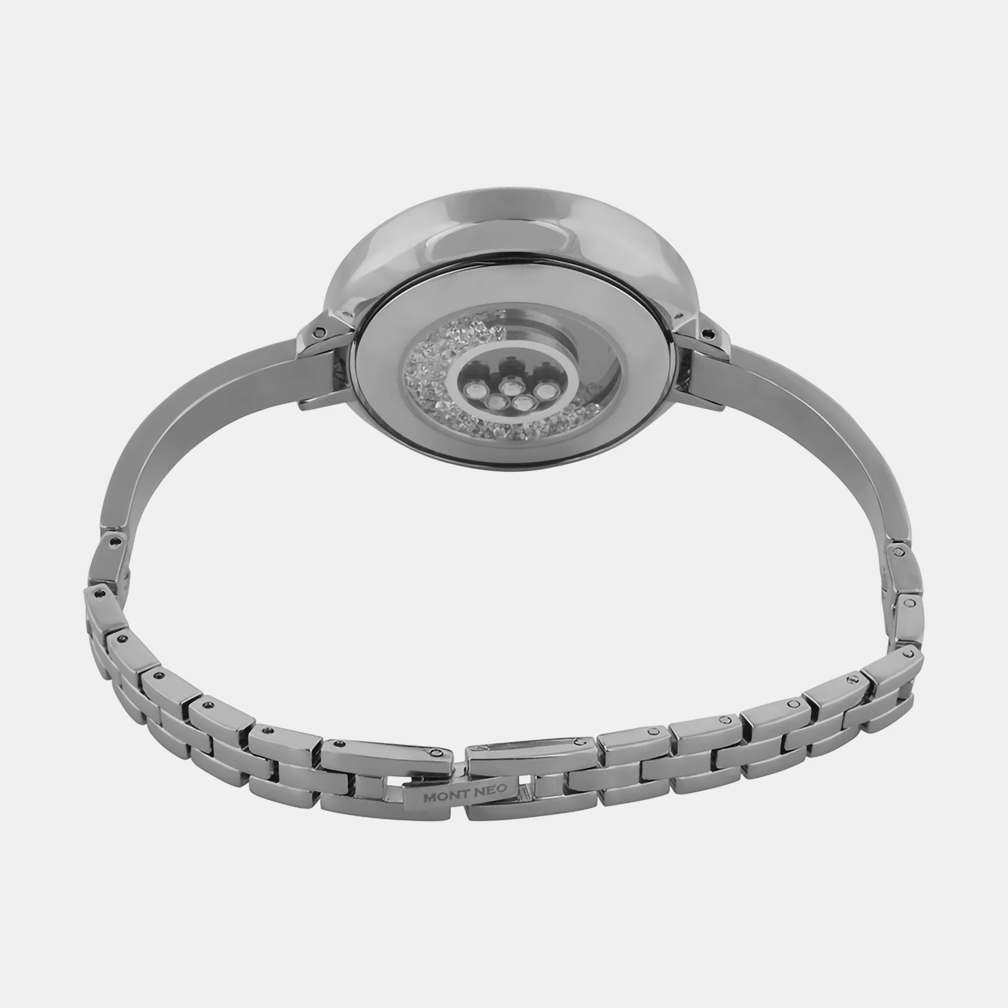 Women Quartz Grey Dial Analog Stainless Steel Watch 2012T-M1301 - Image 3
