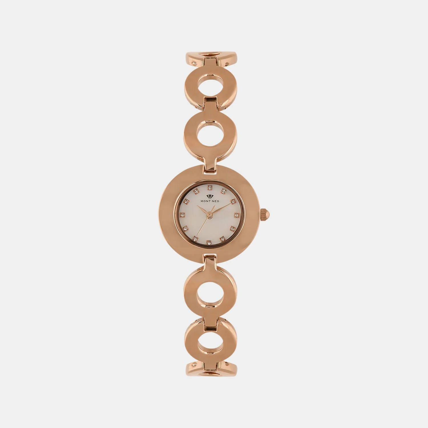 Women Quartz Grey Dial Analog Stainless Steel Watch 2015T-M3301