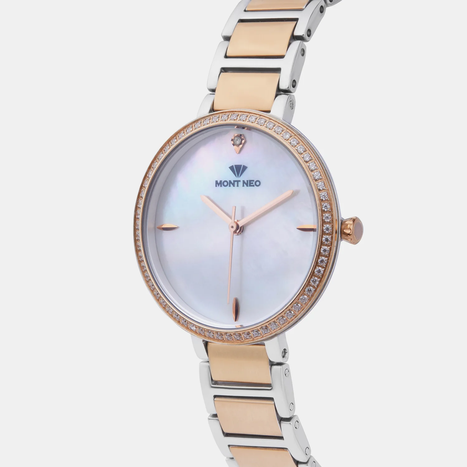 Women Quartz Mother Of Pearl Dial Analog Metal Watch 7507T-M3301 - Image 3