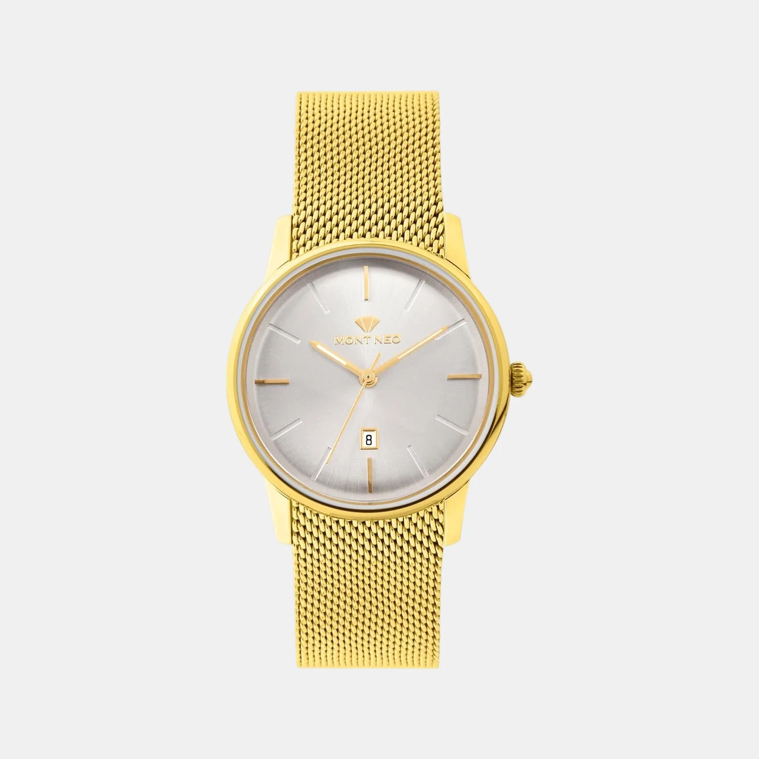 Women Quartz Silver Dial Analog Mesh Watch L1052E-B2203