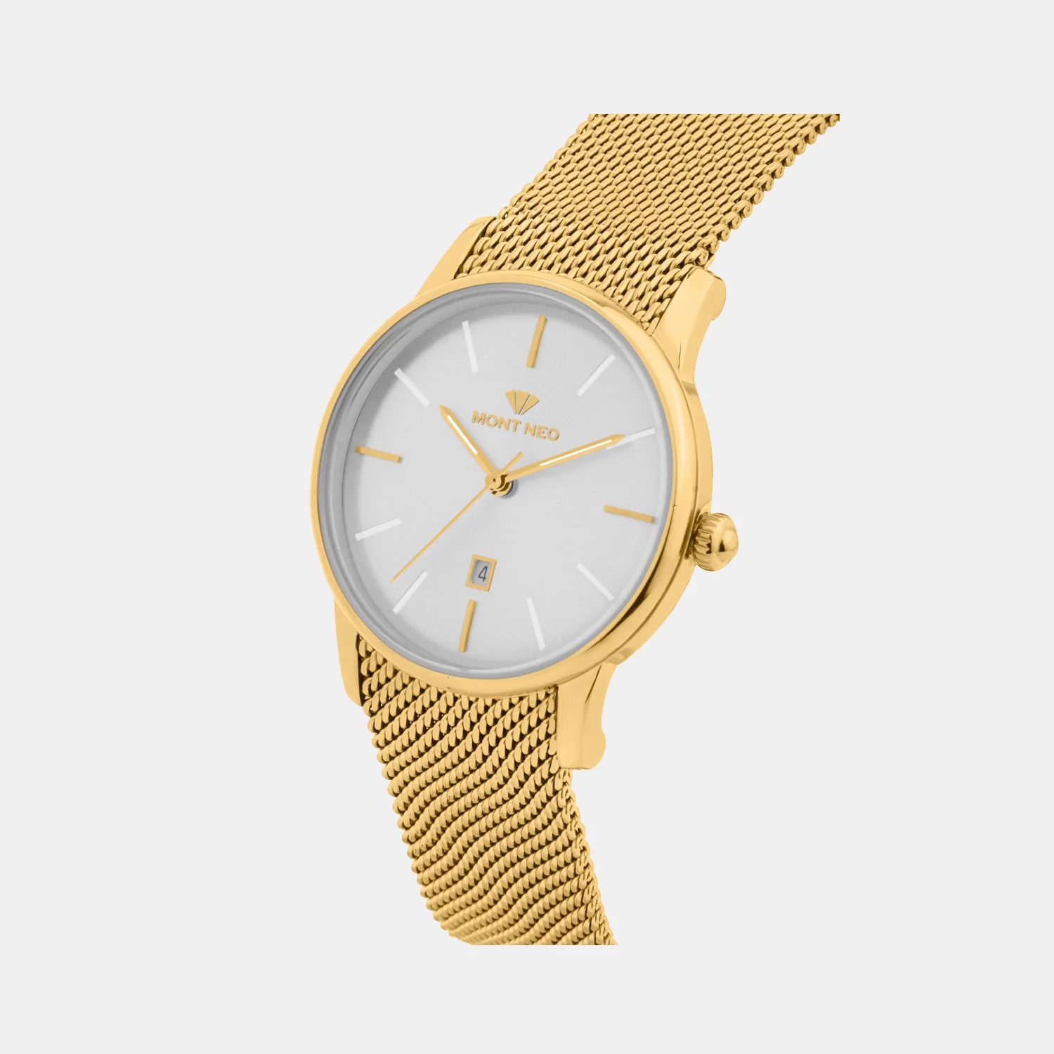 Women Quartz Silver Dial Analog Mesh Watch L1052E-B2203 - Image 3