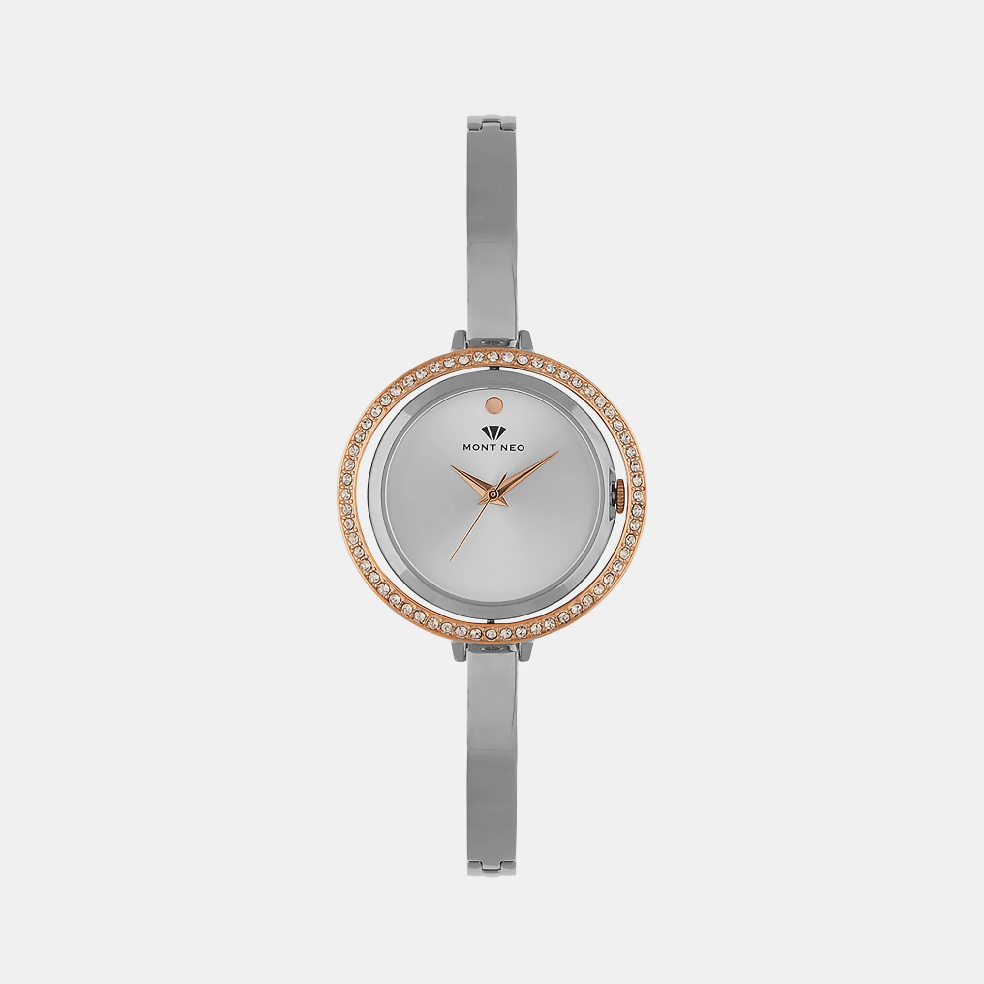 Women Quartz Silver Dial Analog Stainless Steel Watch 2012T-M1303 - Image 2