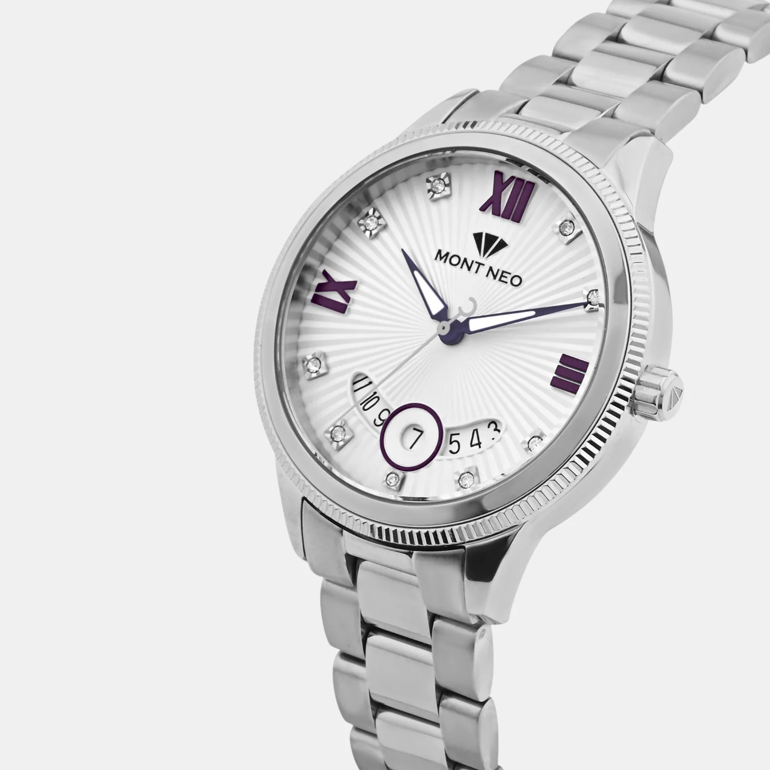 Women Quartz Silver Dial Analog Stainless Steel Watch 4506E-M1103 - Image 2