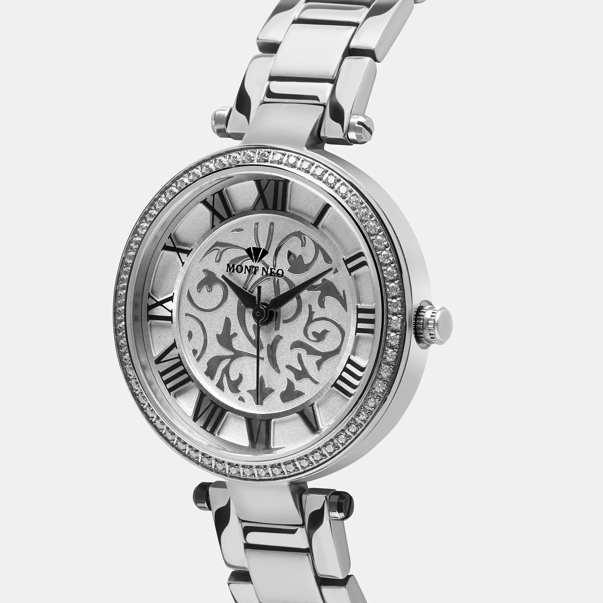 Women Quartz Silver Dial Analog Stainless Steel Watch 7503T-M1103 - Image 3