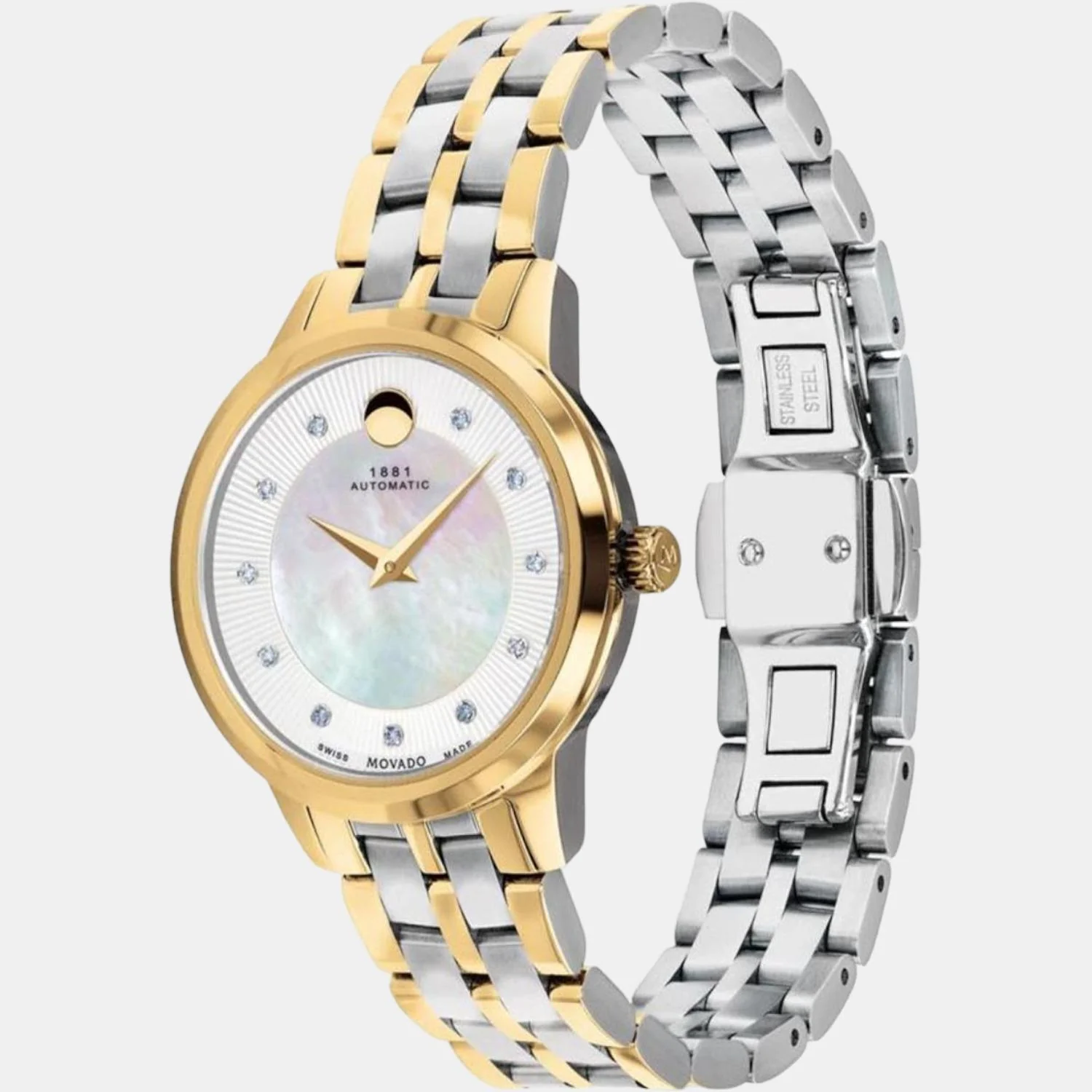 1881 Automatic Women Automatic White Dial Analog Stainless Steel Watch 0607489M - Image 2