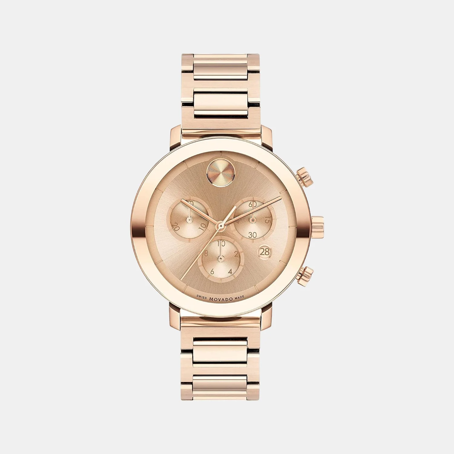 Bold Evolution Women Quartz Rose Gold Dial Chronograph Stainless Steel Watch 3600789