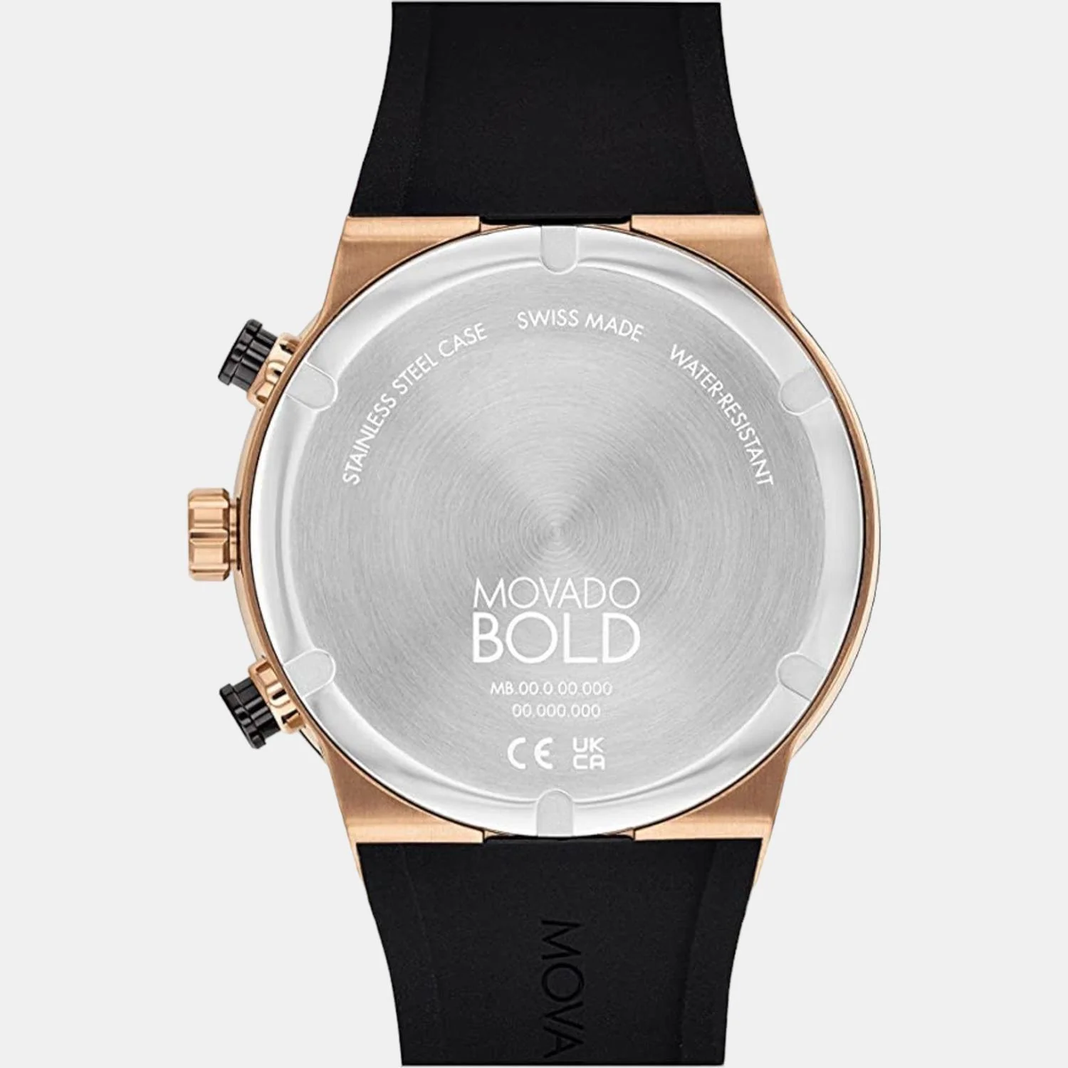 Bold Fusion Men Quartz Rose Gold Dial Chronograph Silicone Watch 3600854 - Image 3