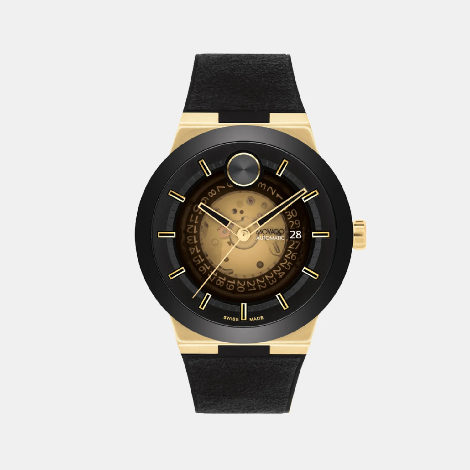 Bold Men Automatic Transparent Dial Analog Rubber Watch 3601247 - Image 2