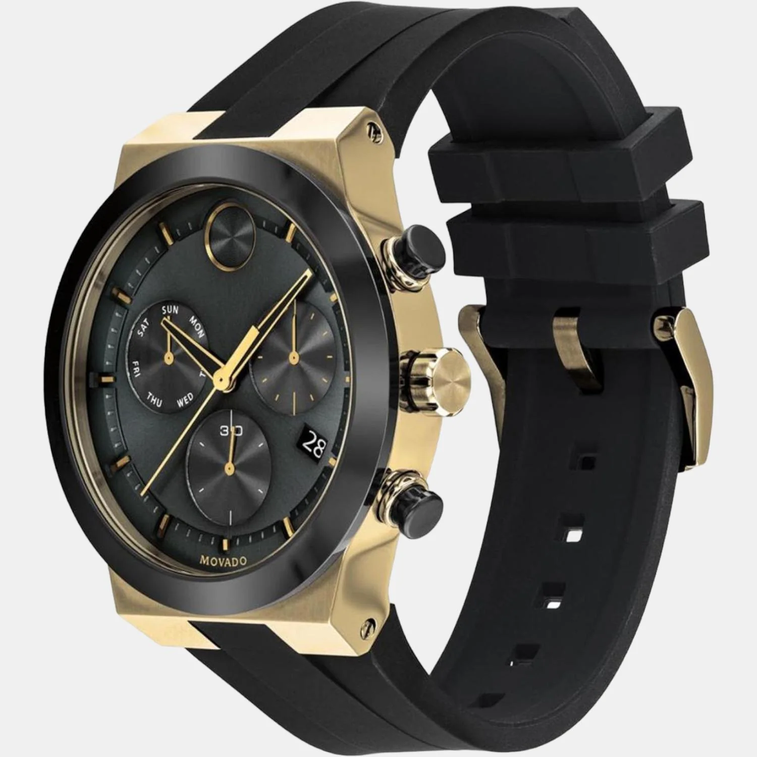Bold Men Quartz Black Dial Analog Silicone Watch 3600712 - Image 2