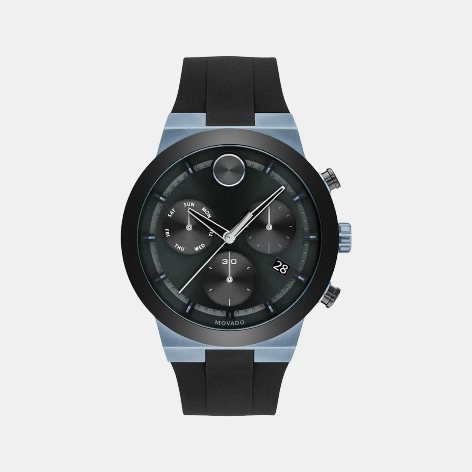 Bold Men Quartz Black Dial Analog Silicone Watch 3600713