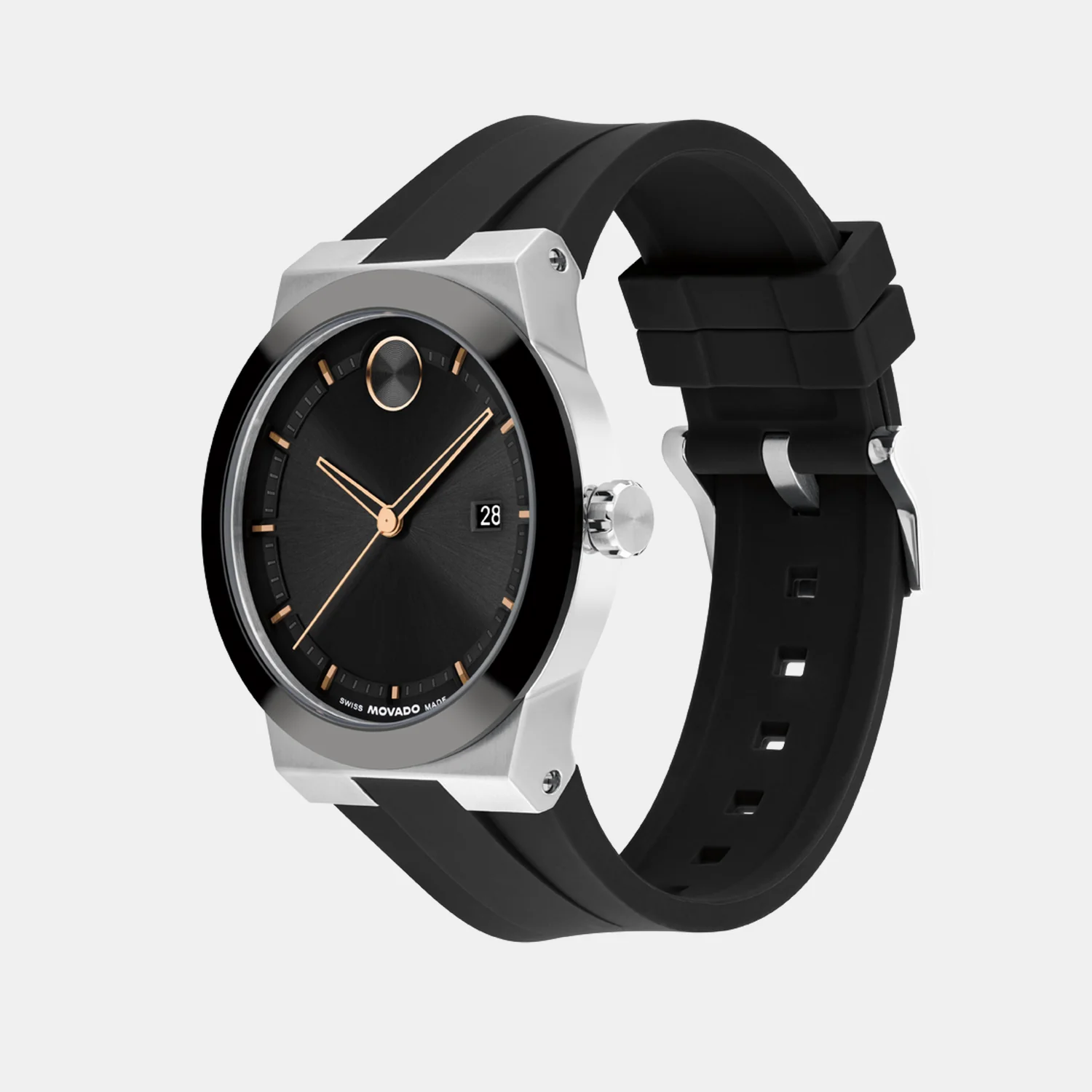 Bold Men Quartz Black Dial Analog Silicone Watch 3601079 - Image 3