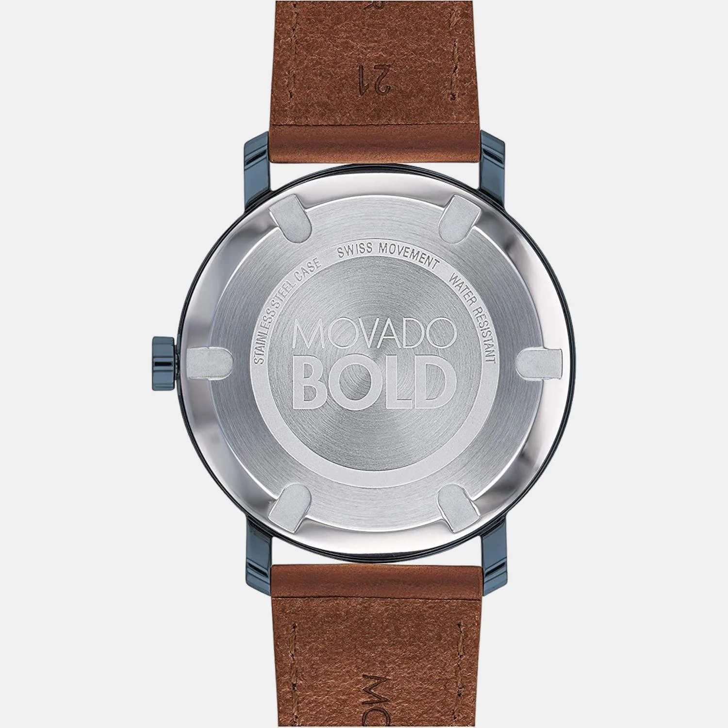 Bold Men Quartz Blue Dial Analog Leather Watch 3600520 - Image 3