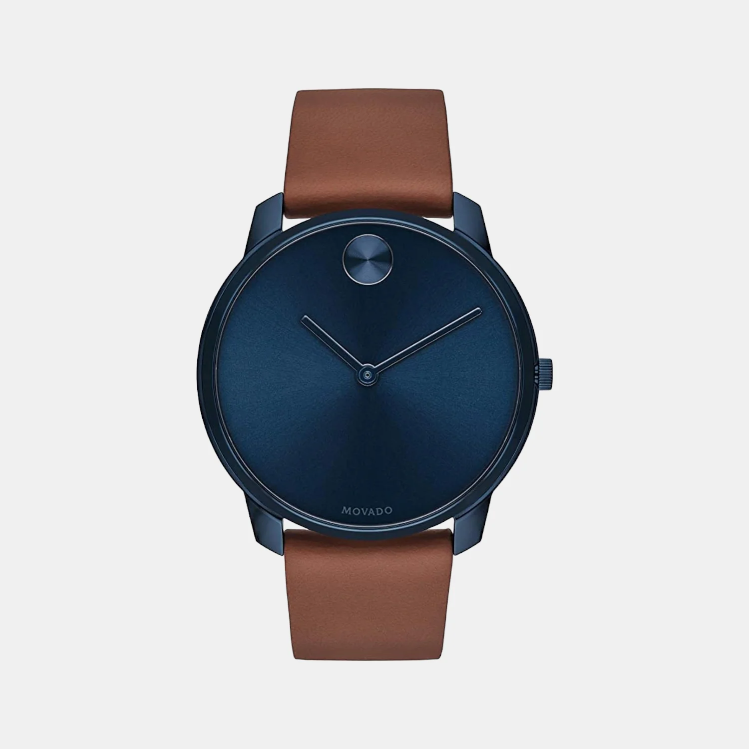 Bold Men Quartz Blue Dial Analog Leather Watch 3600585