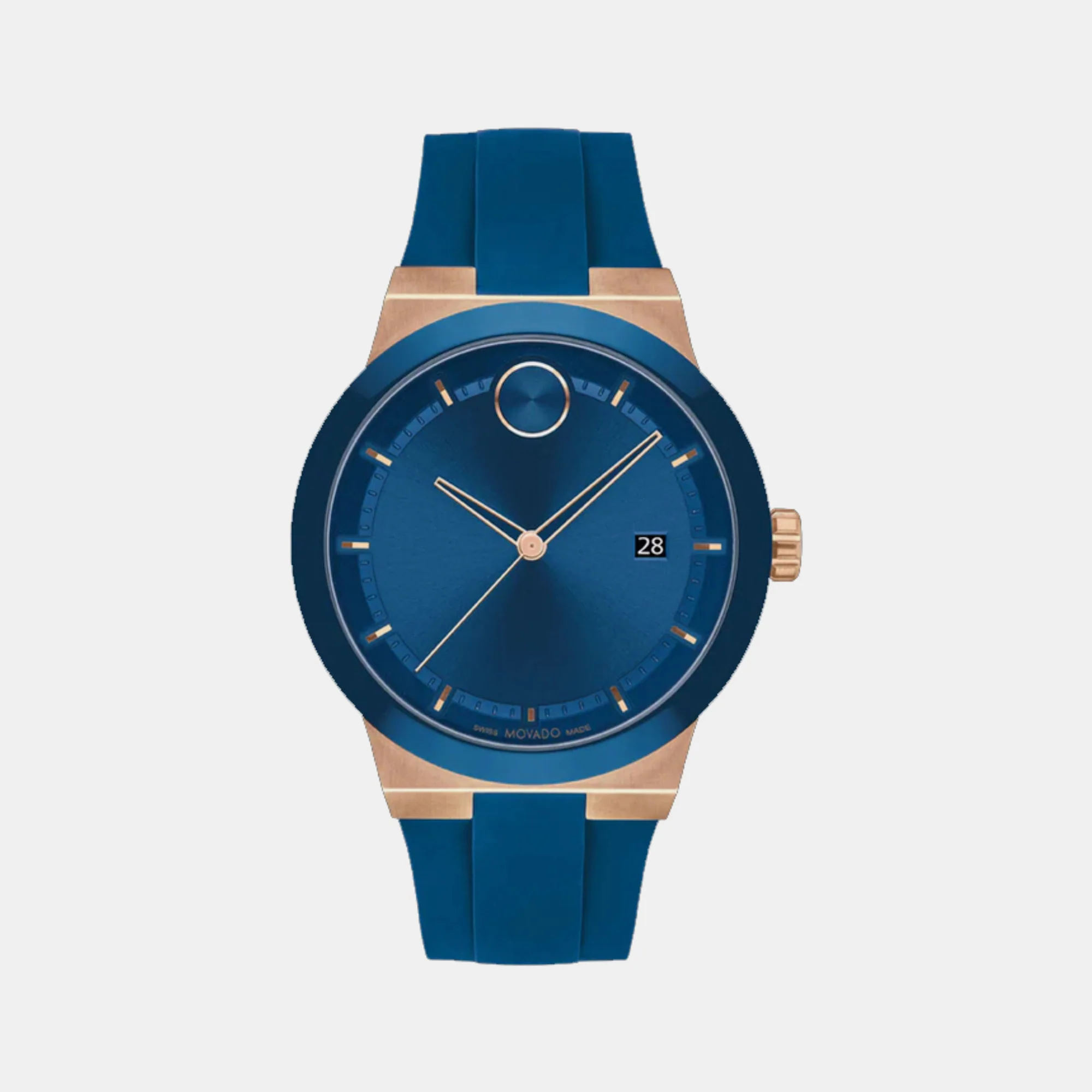 Bold Fusion Men Quartz Blue Dial Analog Silicone Watch 3601140 - Image 2