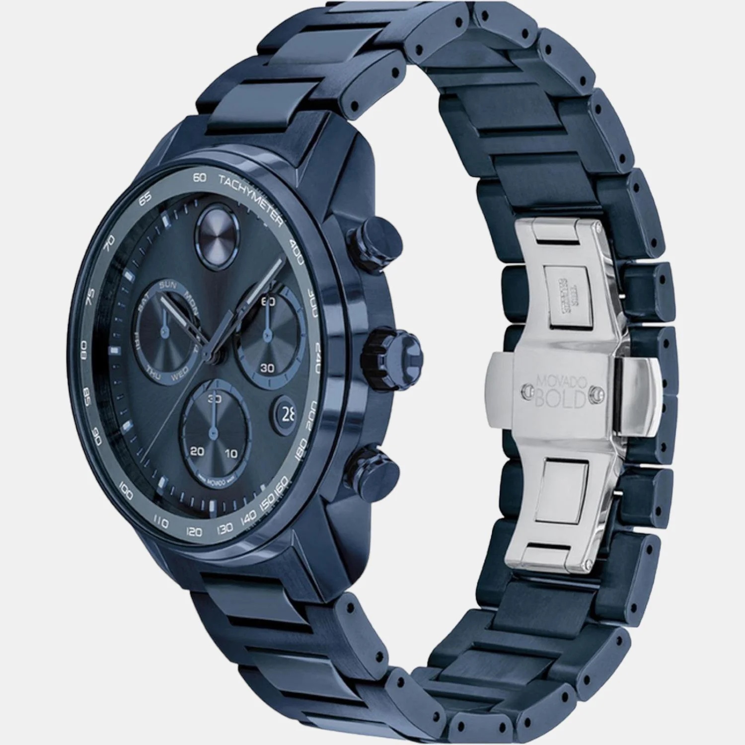 Bold Men Quartz Blue Dial Analog Stainless Steel Watch 3600742 - Image 3