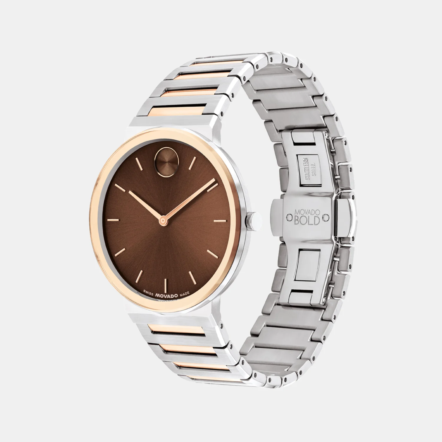 Bold Men Quartz Brown Dial Analog Stainless Steel Watch 3601267 - Image 3