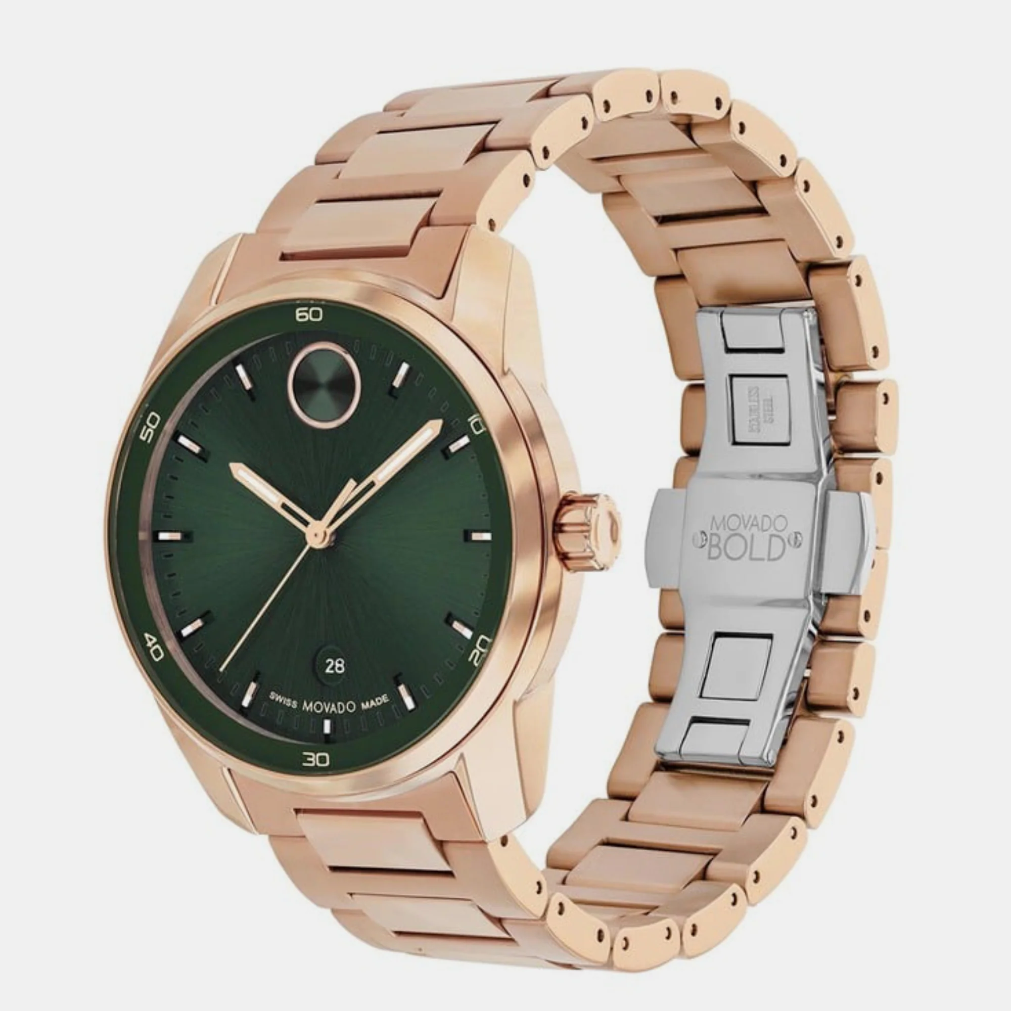 Bold Verso Men Quartz Green Dial Analog Stainless Steel Watch 3601138 - Image 3