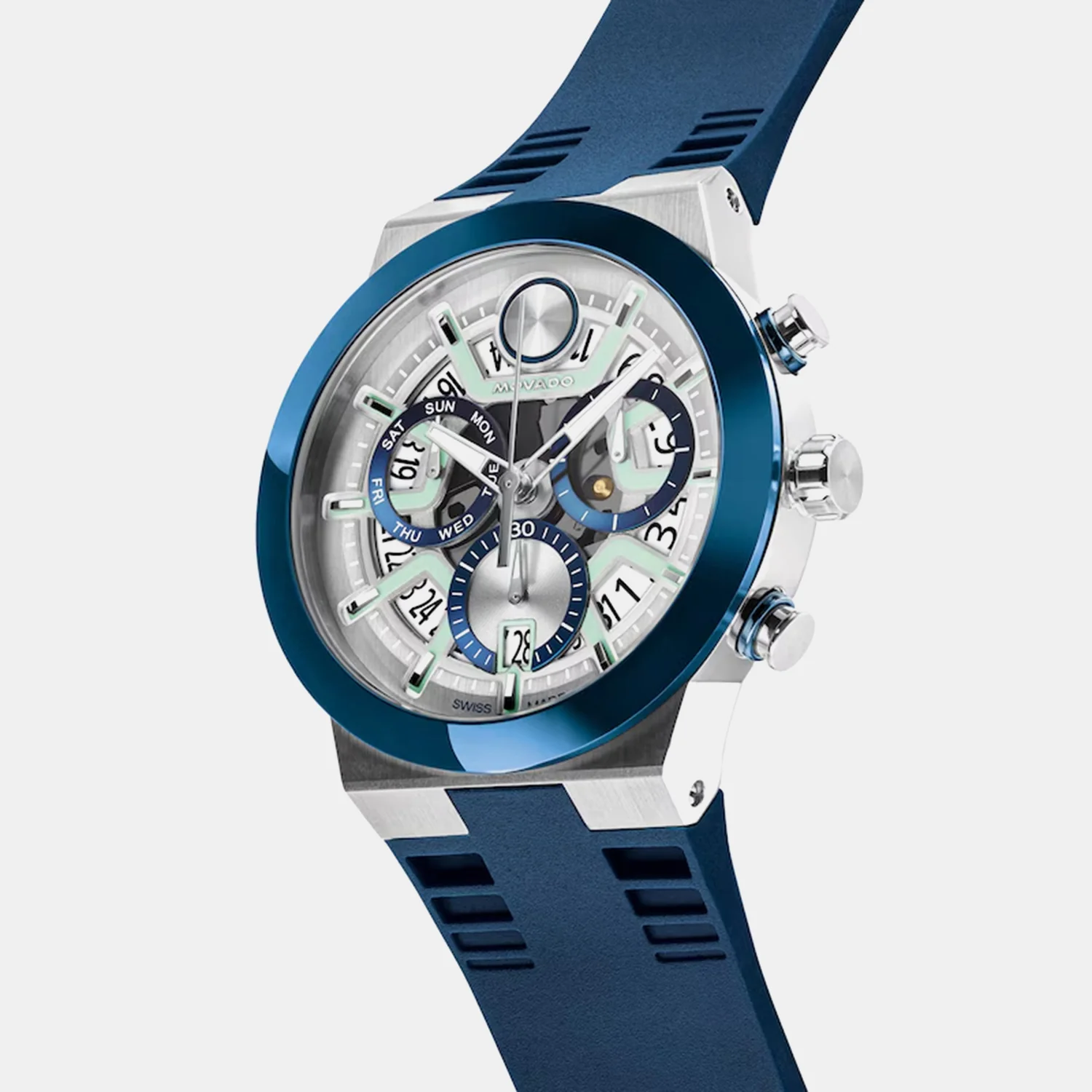 Bold Men Quartz Grey Dial Chronograph Silicone Watch 3601240 - Image 2