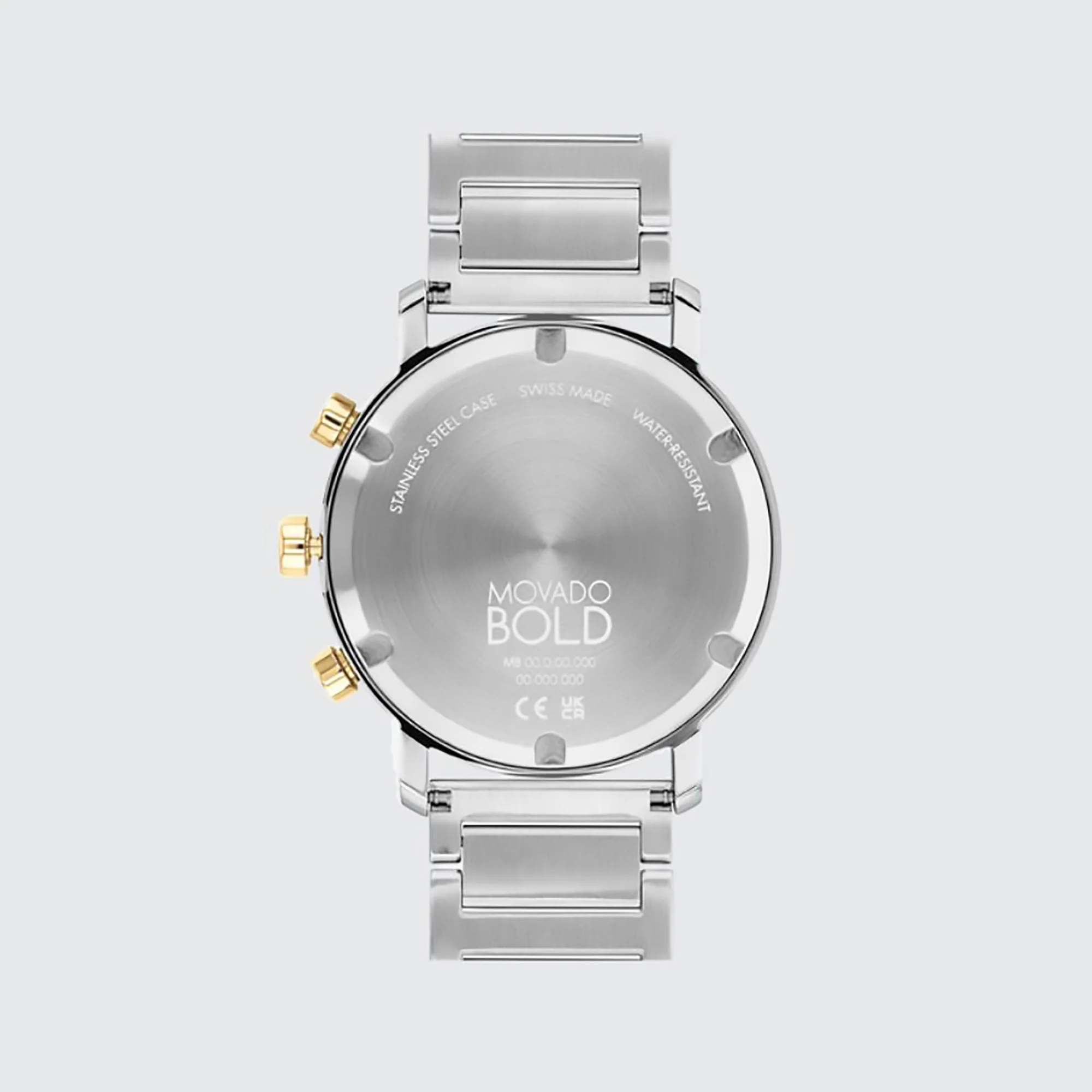 Bold Men Quartz Silver Dial Chronograph Stainless Steel Watch 3600888 - Image 4