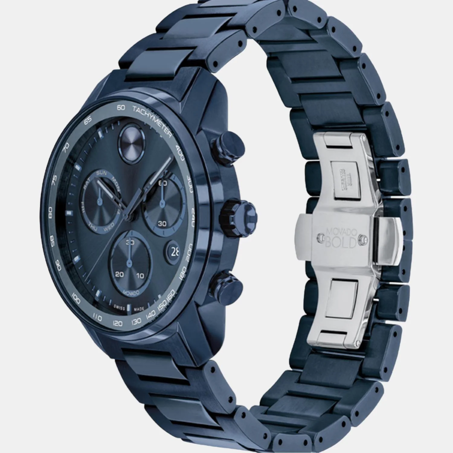 Bold Verso Men Quartz Blue Dial Chronograph Stainless Steel Watch 3600868 - Image 2