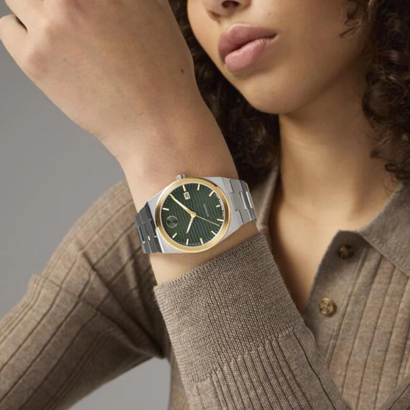 Bold Women Automatic Green Dial Analog Stainless Steel Watch 3600942 - Image 5