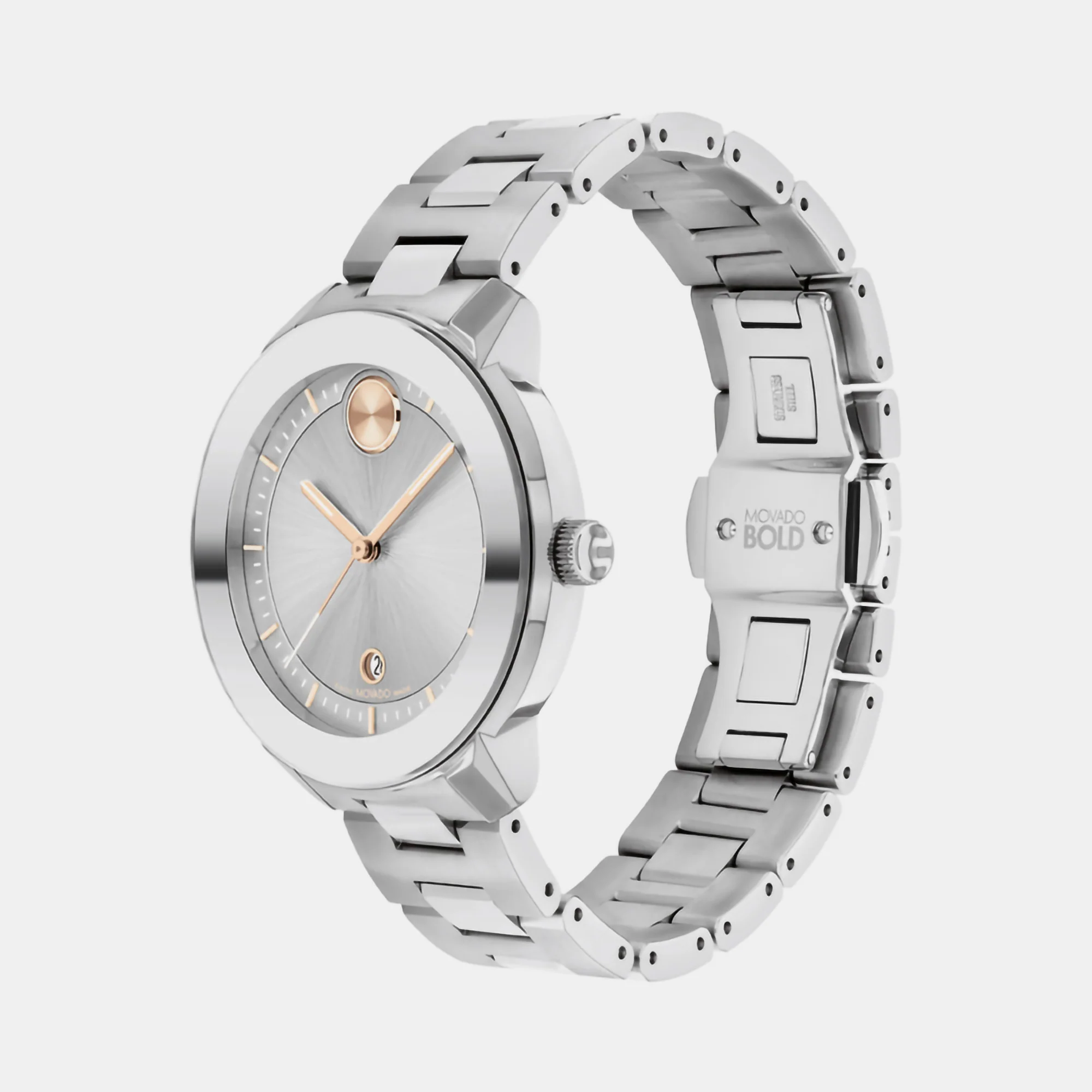 Bold Women Quartz Silver Dial Analog Stainless Steel Watch 3600869 - Image 2