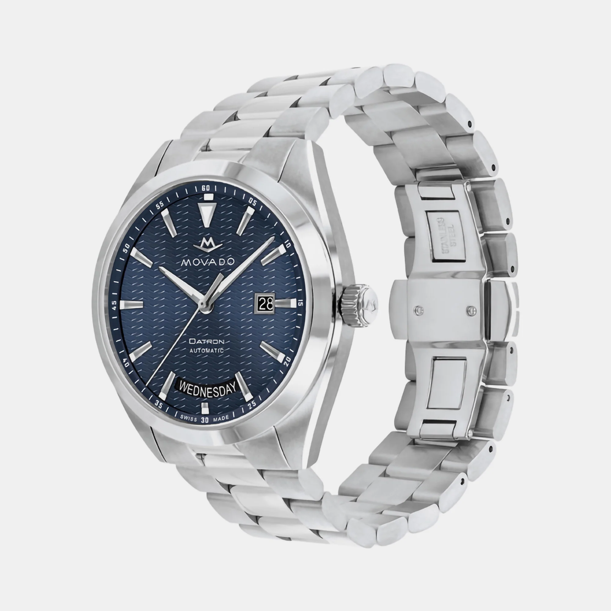 Heritage Men Quartz Blue Dial Analog Stainless Steel Watch 3650177 - Image 2