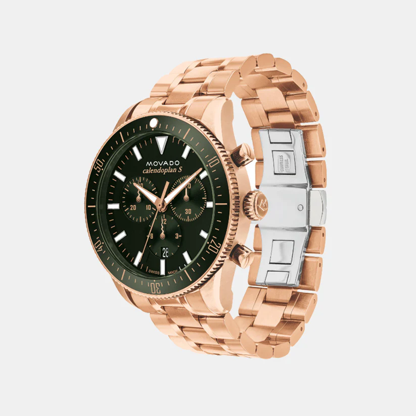 Heritage Men Quartz Green Dial Chronograph Stainless Steel Watch 3650184 - Image 2